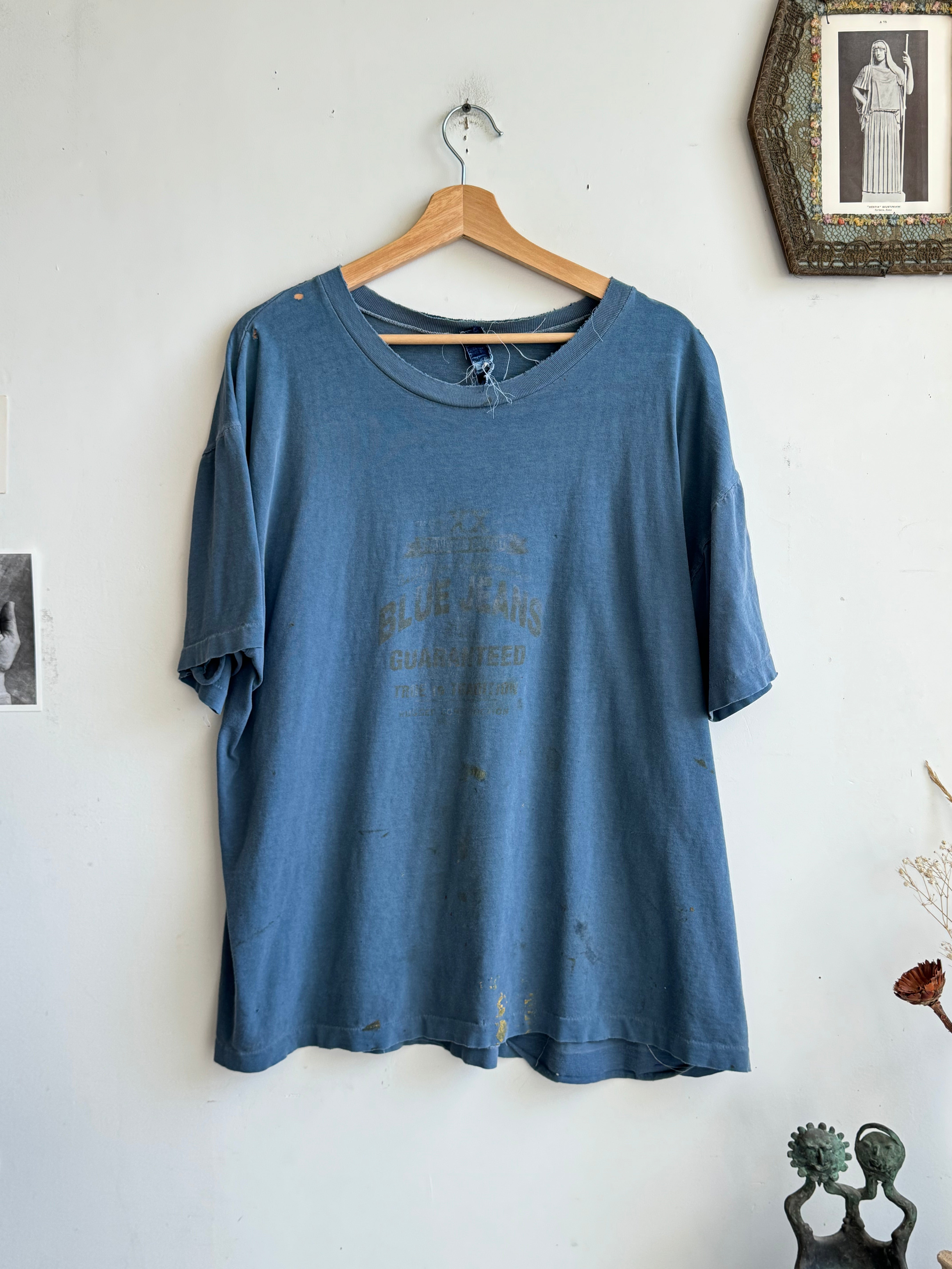 1990s Well-Worn Blue Jeans T-Shirt (Boxy L/XL)