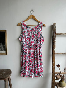 1990s Pink Flower Romper (L)