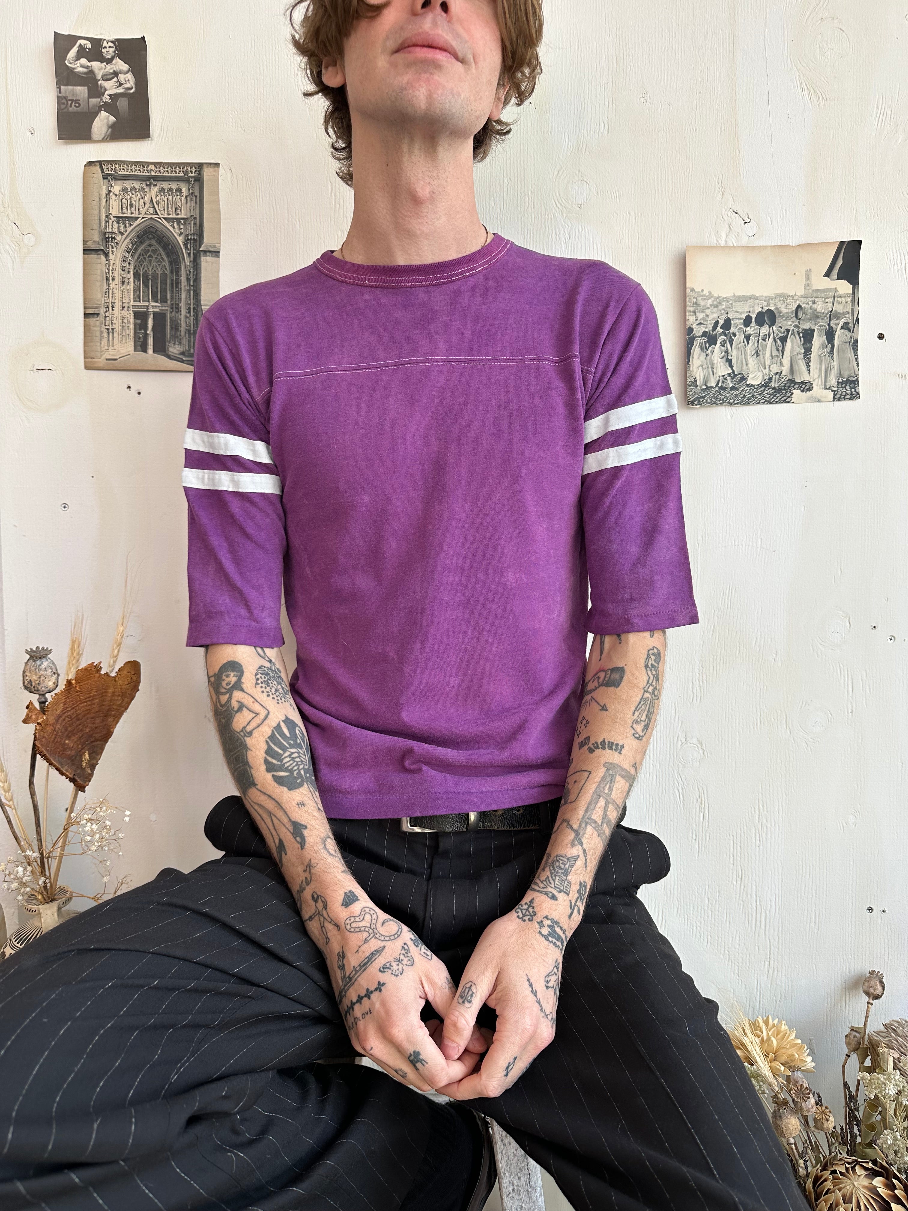 1970s Faded Purple Athletic Top (S/M)