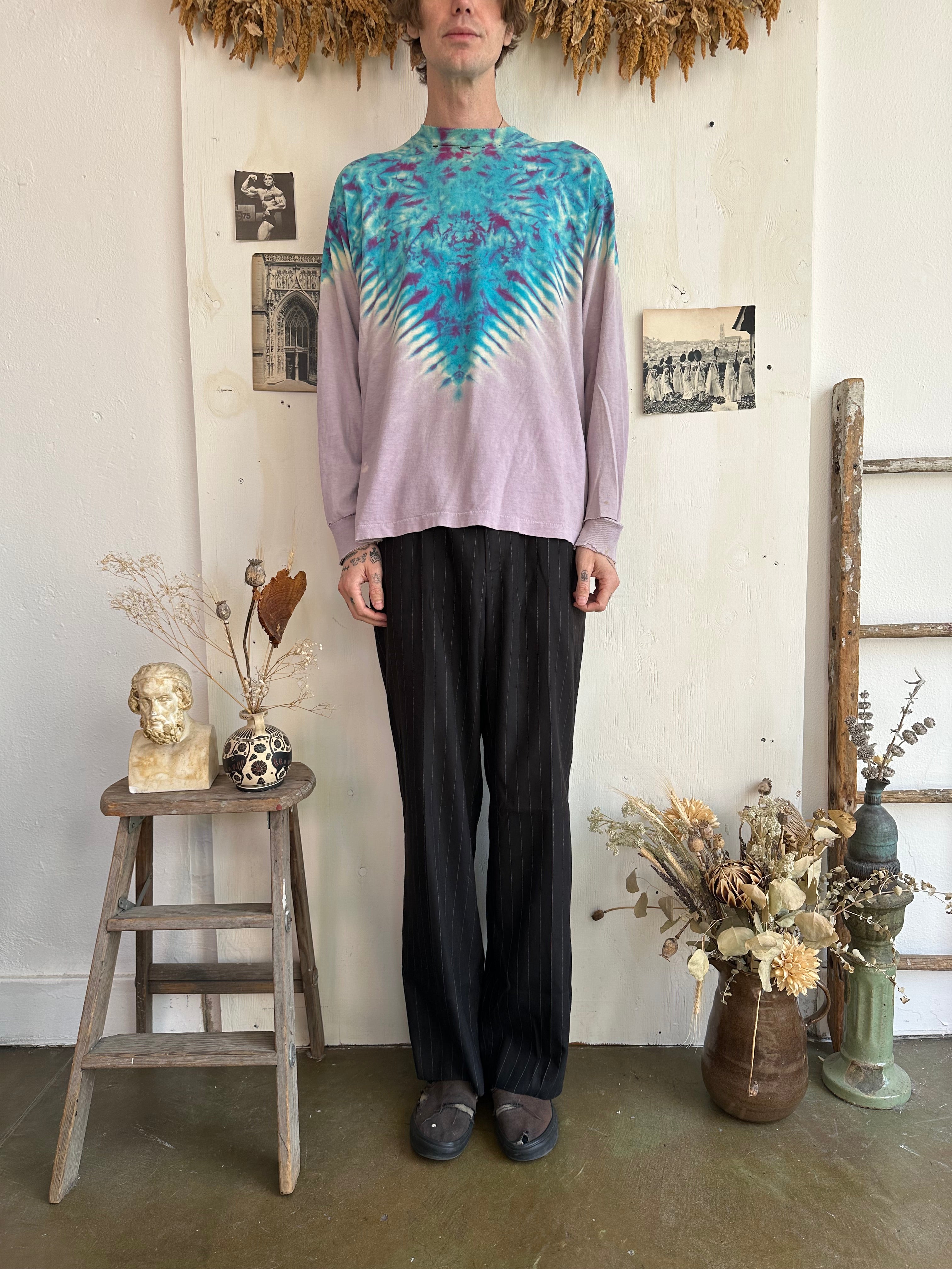 1990s Thrashed Tie Dye Long Sleeve (Boxy XL)