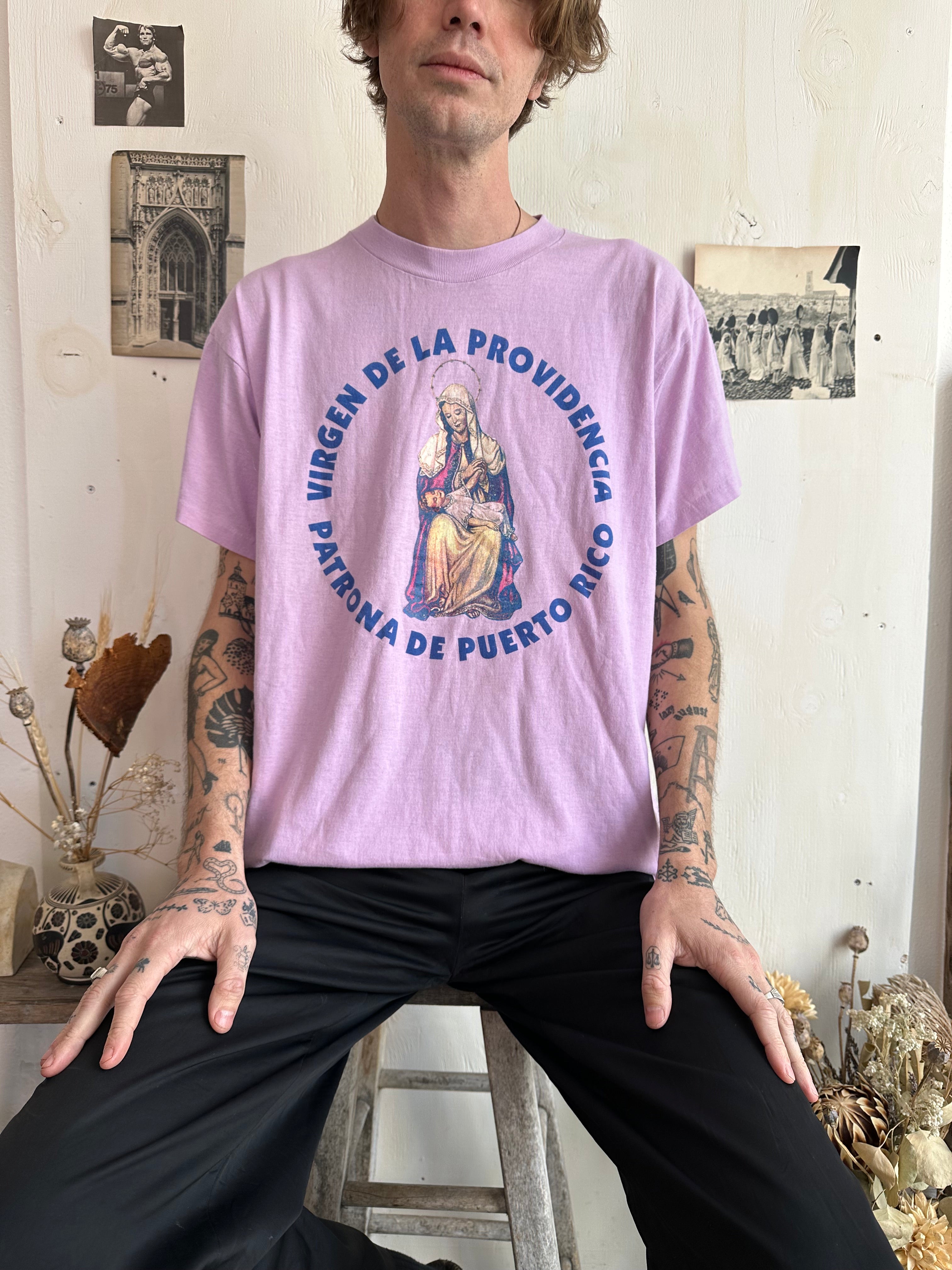 1990s Pink Virgin Mary T-Shirt (Boxy XL)