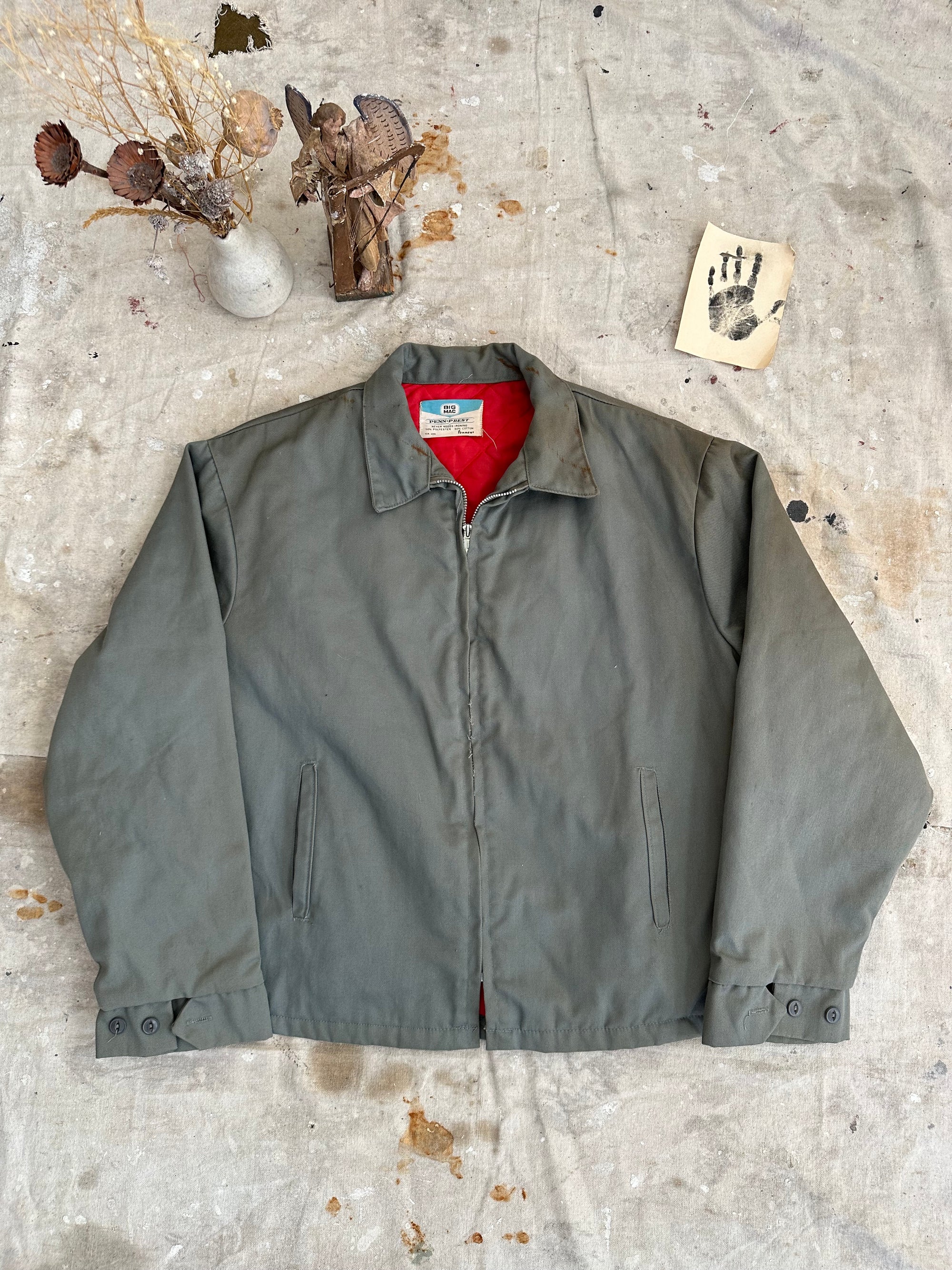 1970s Well Worn Putty Big Mac Work Jacket