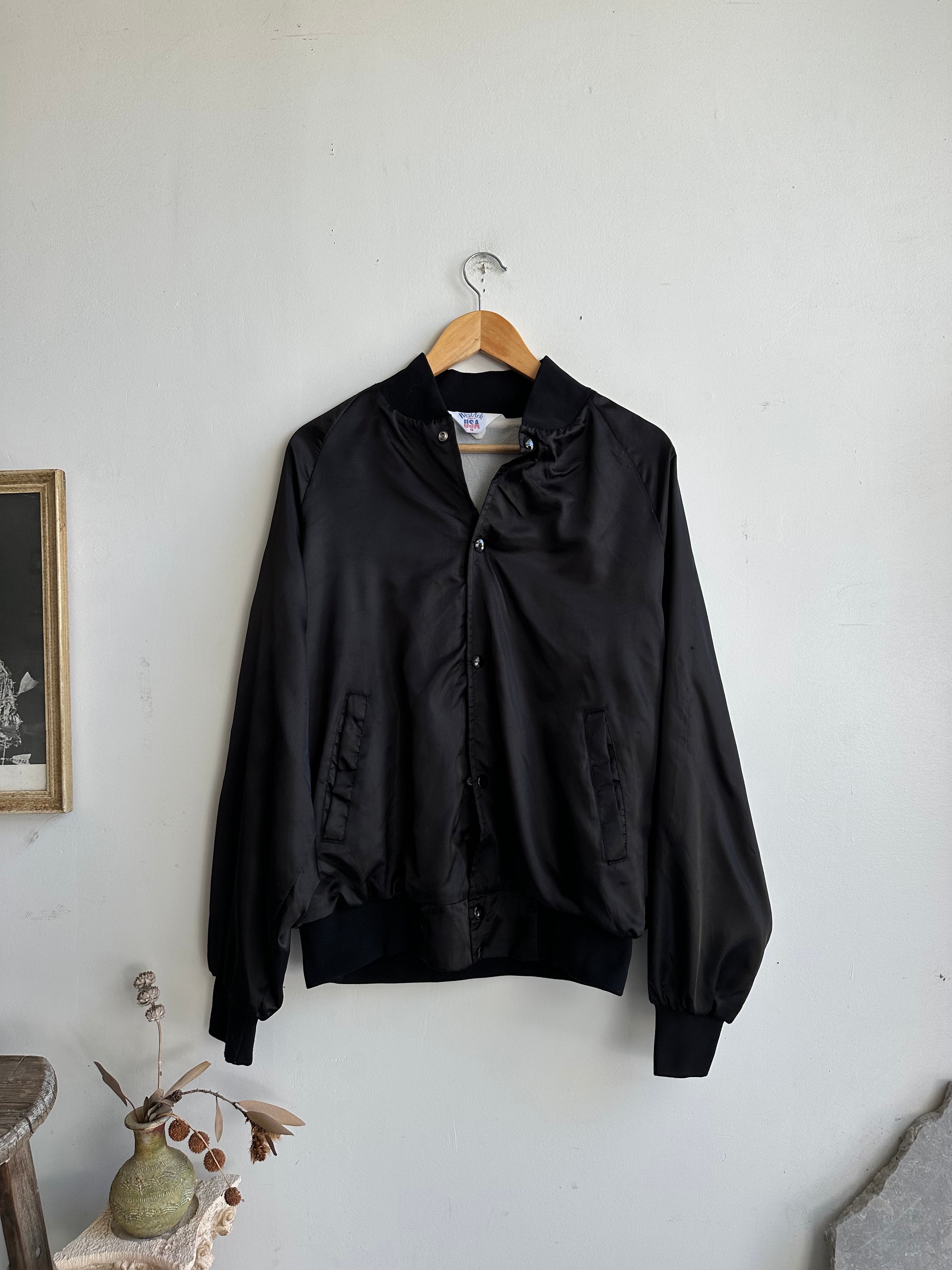 1980s Black Bomber Jacket (M/L)