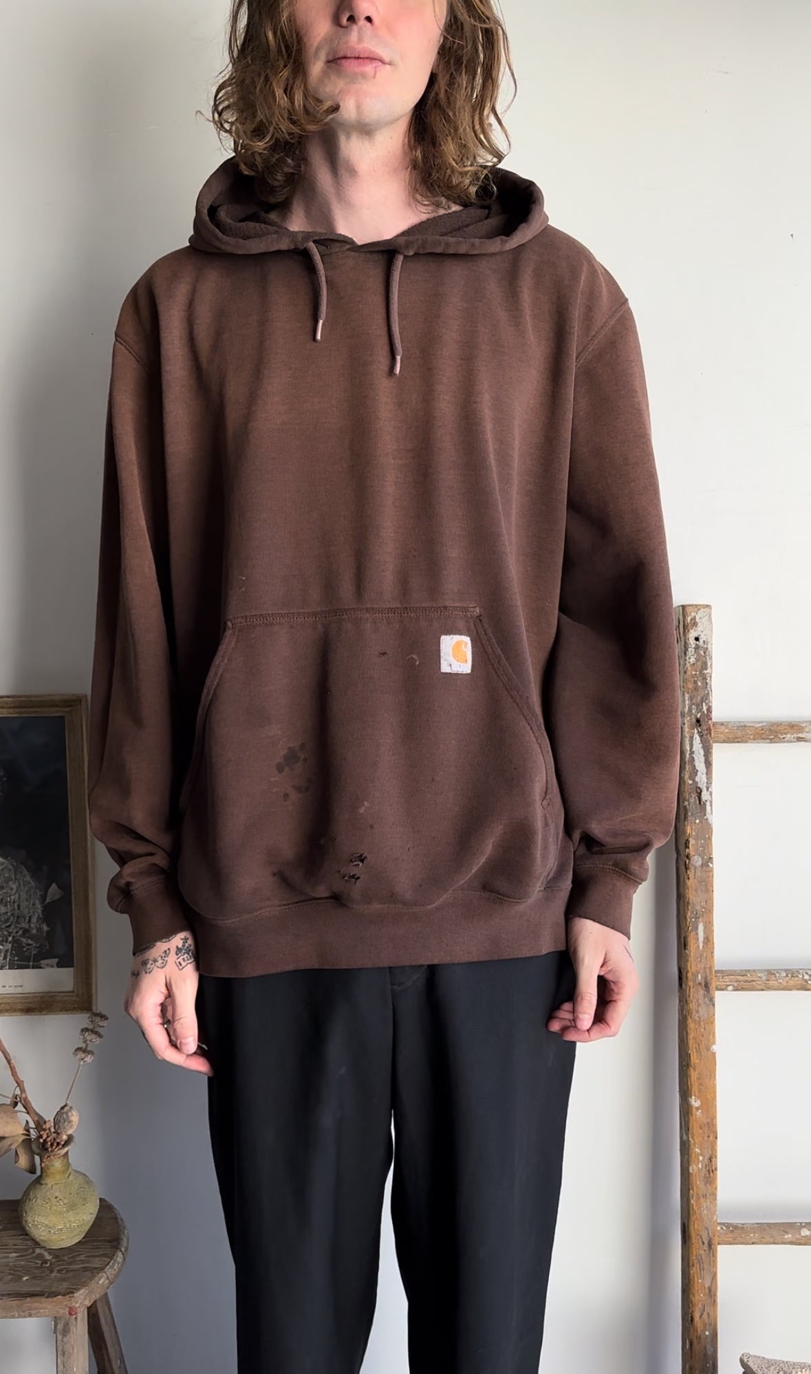 1990s Sunfaded Carhartt Hoodie (XXL)