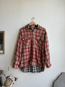 1970s Well-Worn Levi's Cotton-Lined Wool Flannel (L/XL)