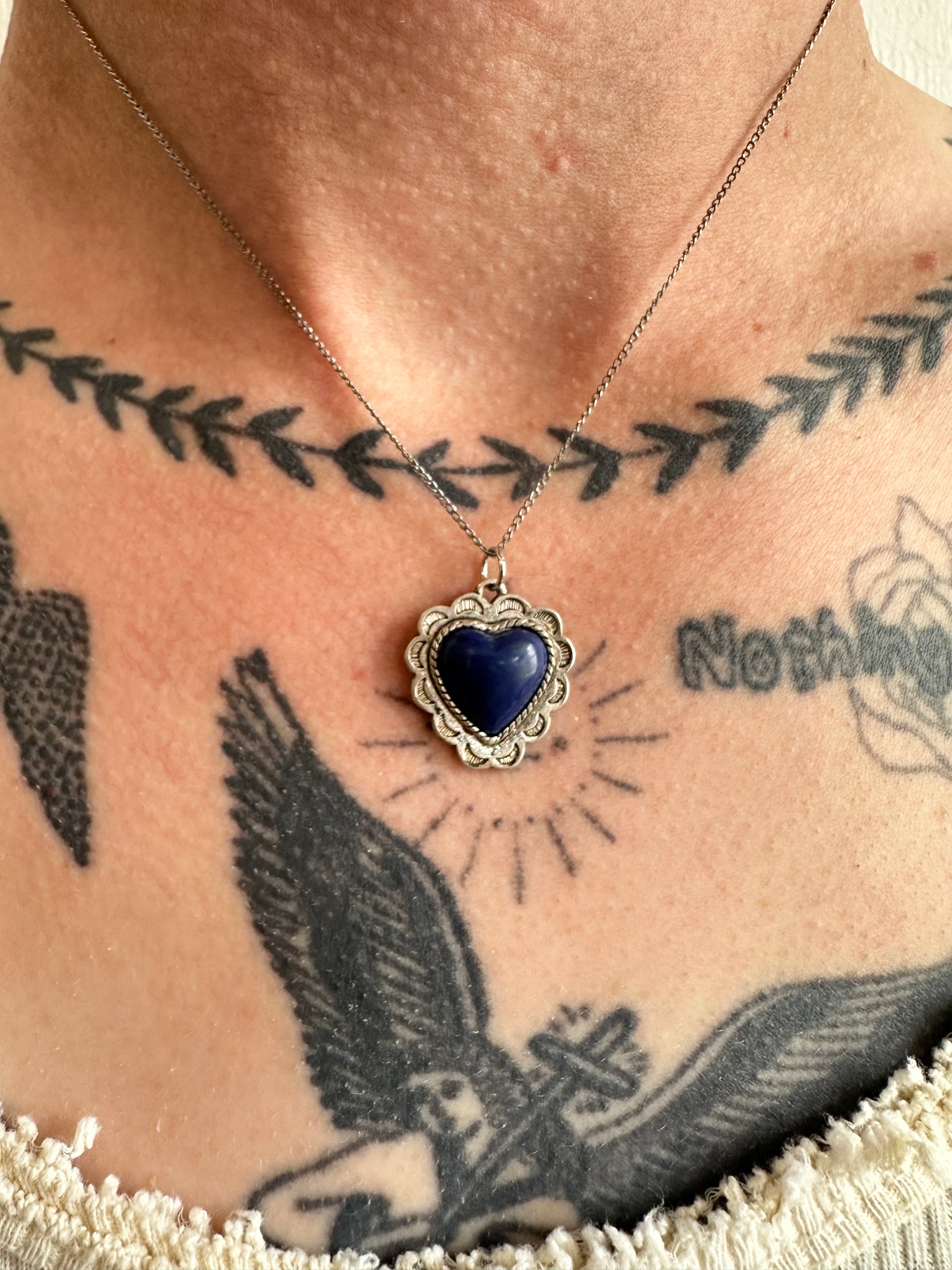 Vintage Heart Pendant Necklace