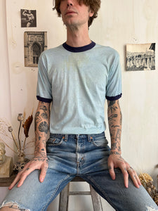 1970s Discolored and Repaired Ringer Tee (L)