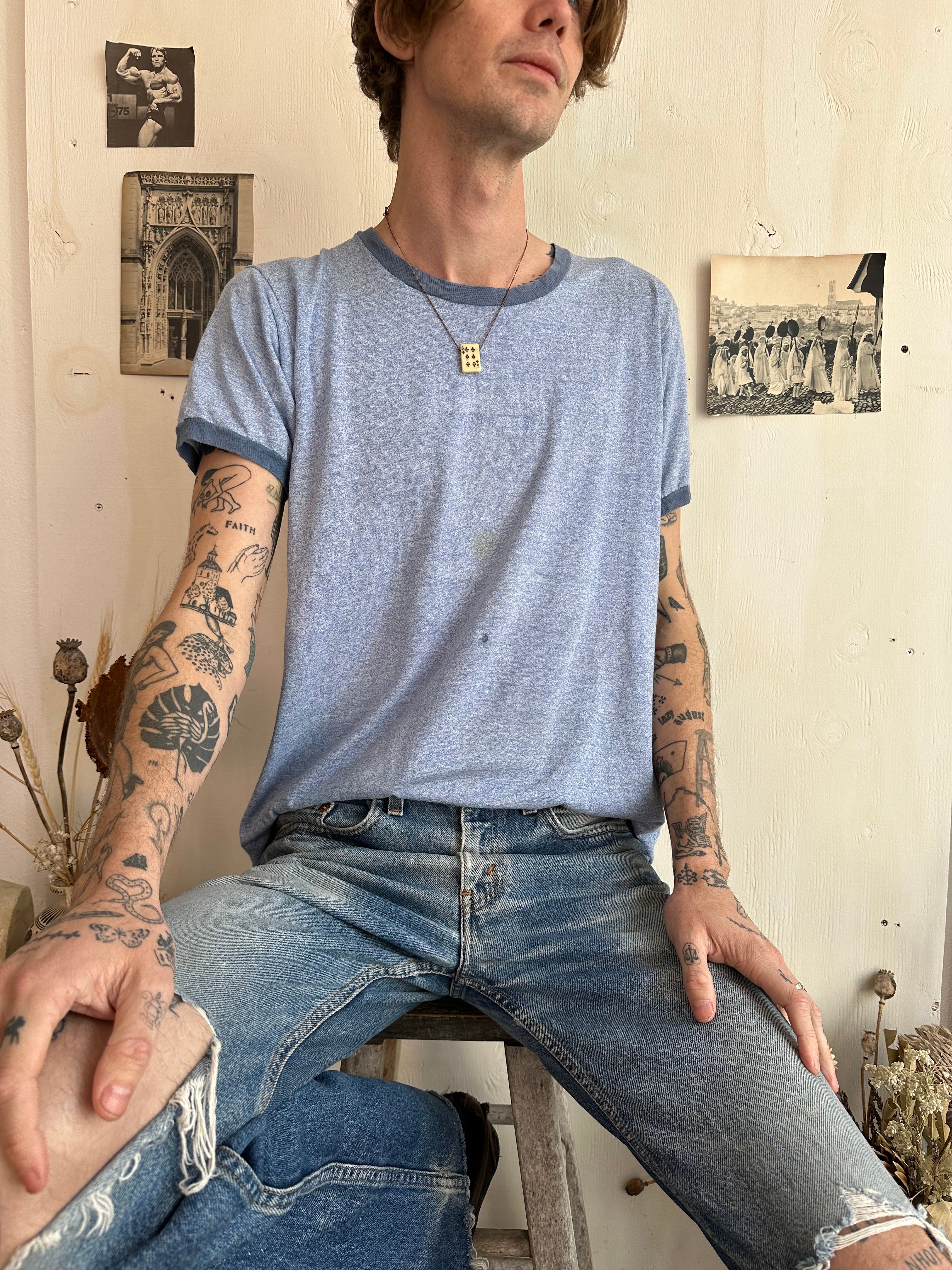 1970s Washed Out Ringer Tee (XL)