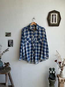 1970s Well-Worn Blue Flannel (M/L)