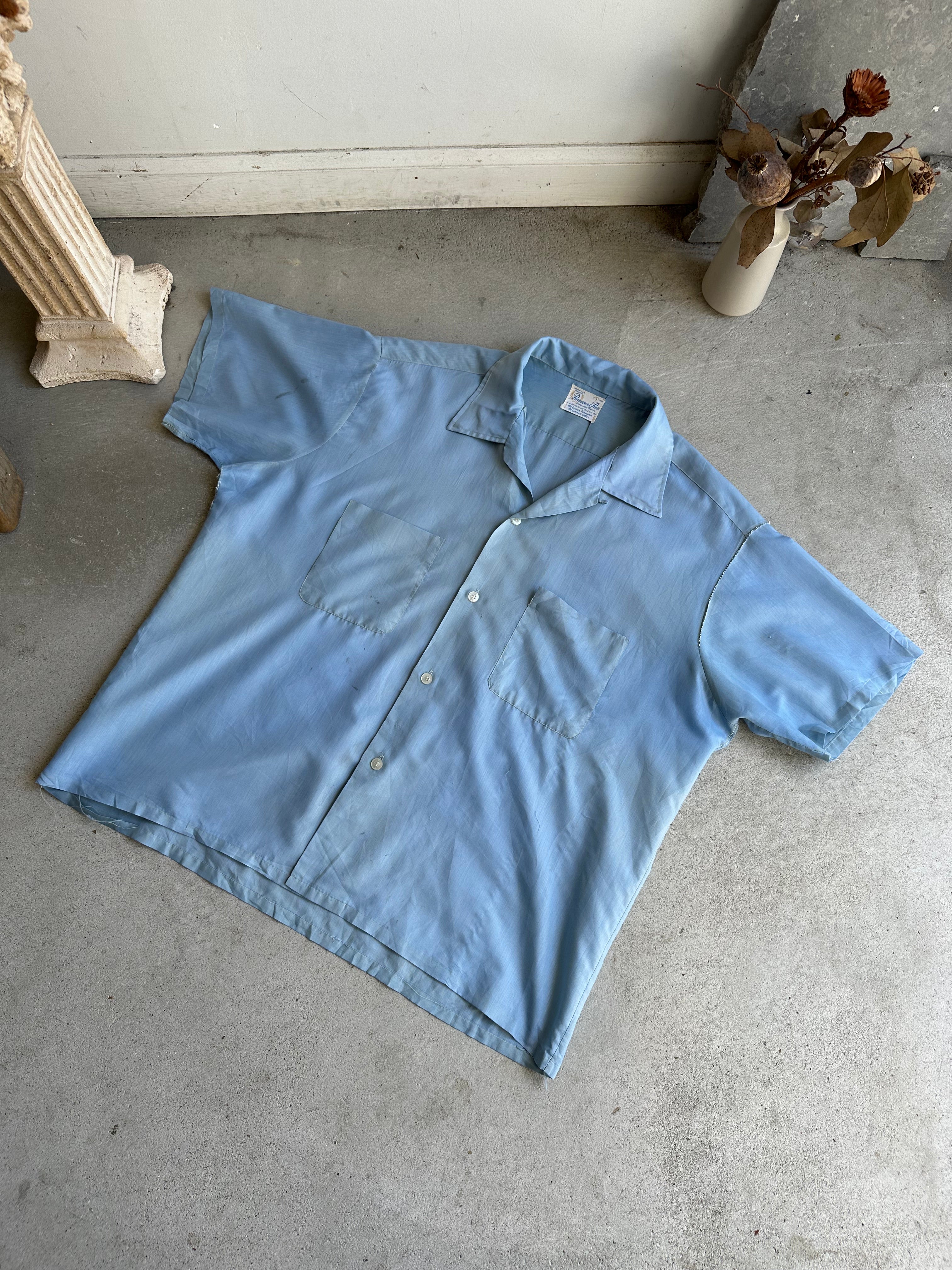 1950s Thrashed Light Blue Work Shirt (Boxy M/L)