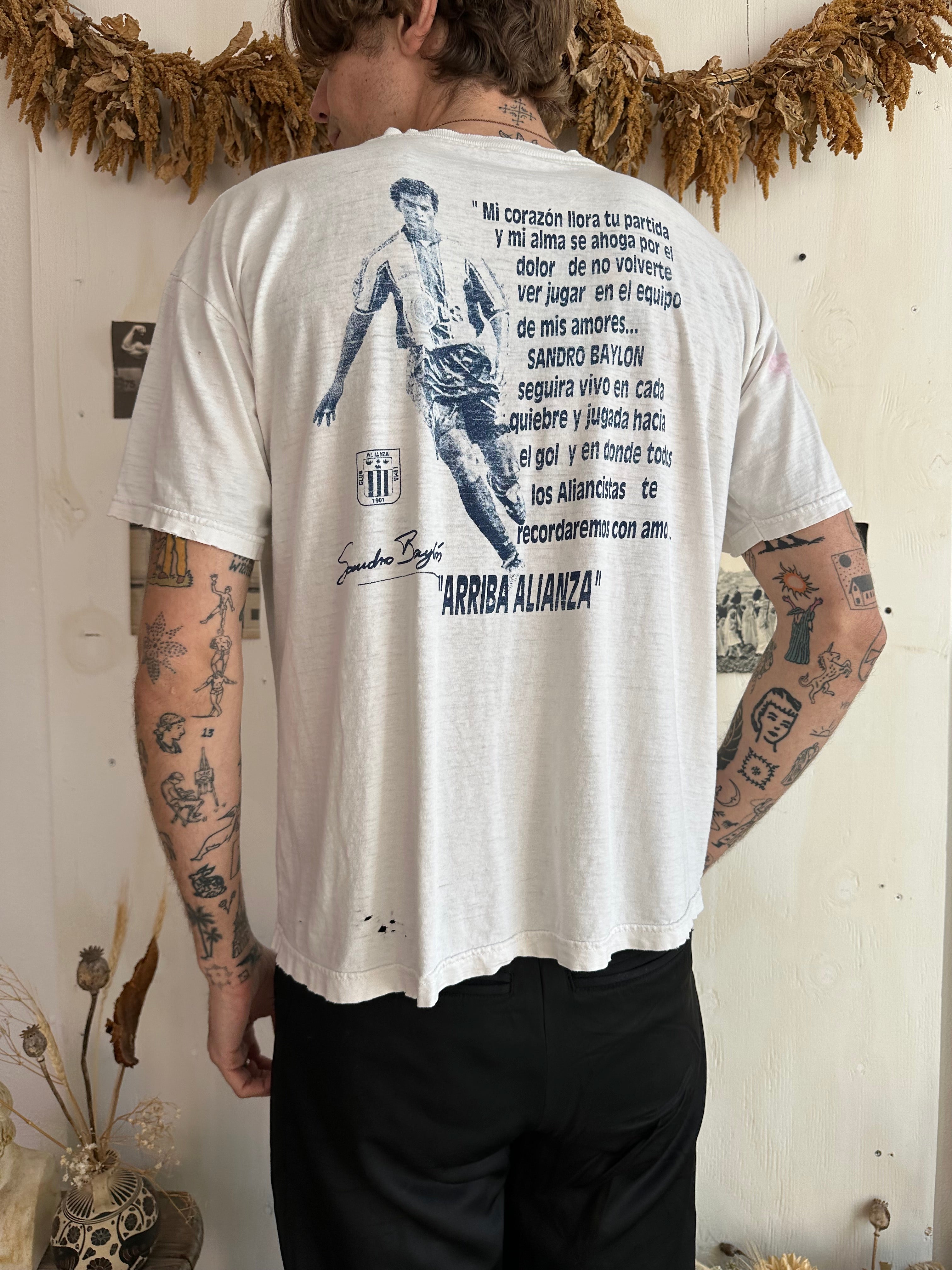 1990s Paper Thin Sandro Baylon Soccer T-Shirt (Boxy XL)