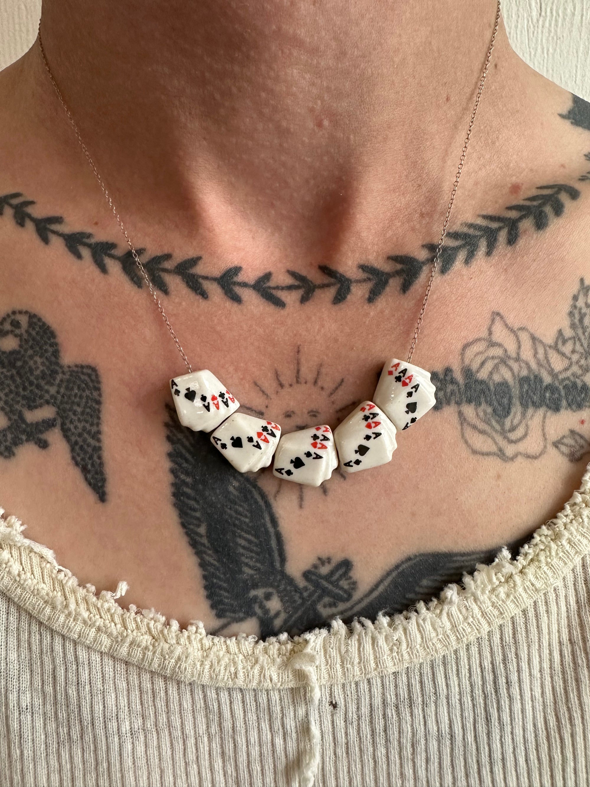 Vintage Playing Cards Necklace