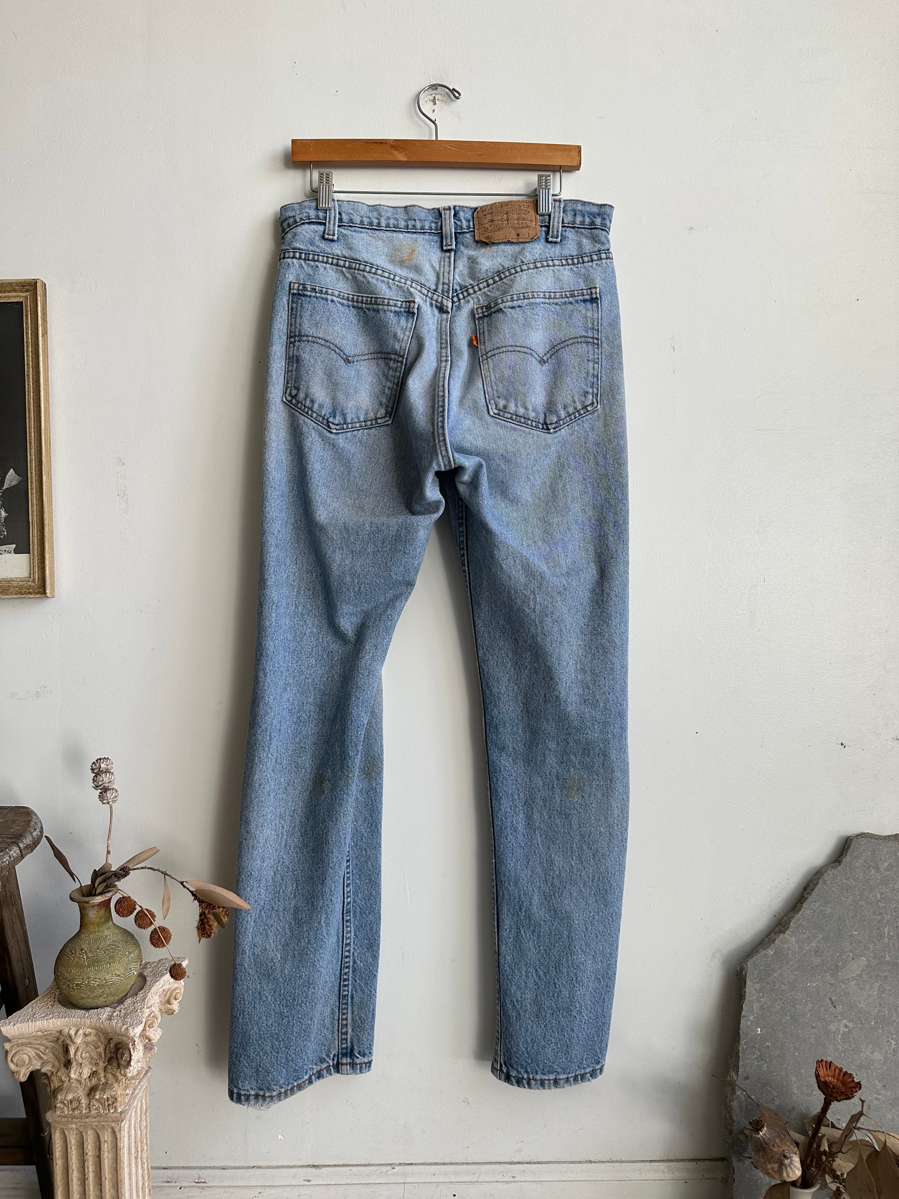 1980s Faded Levi's Orange Tabs (34 x 32)