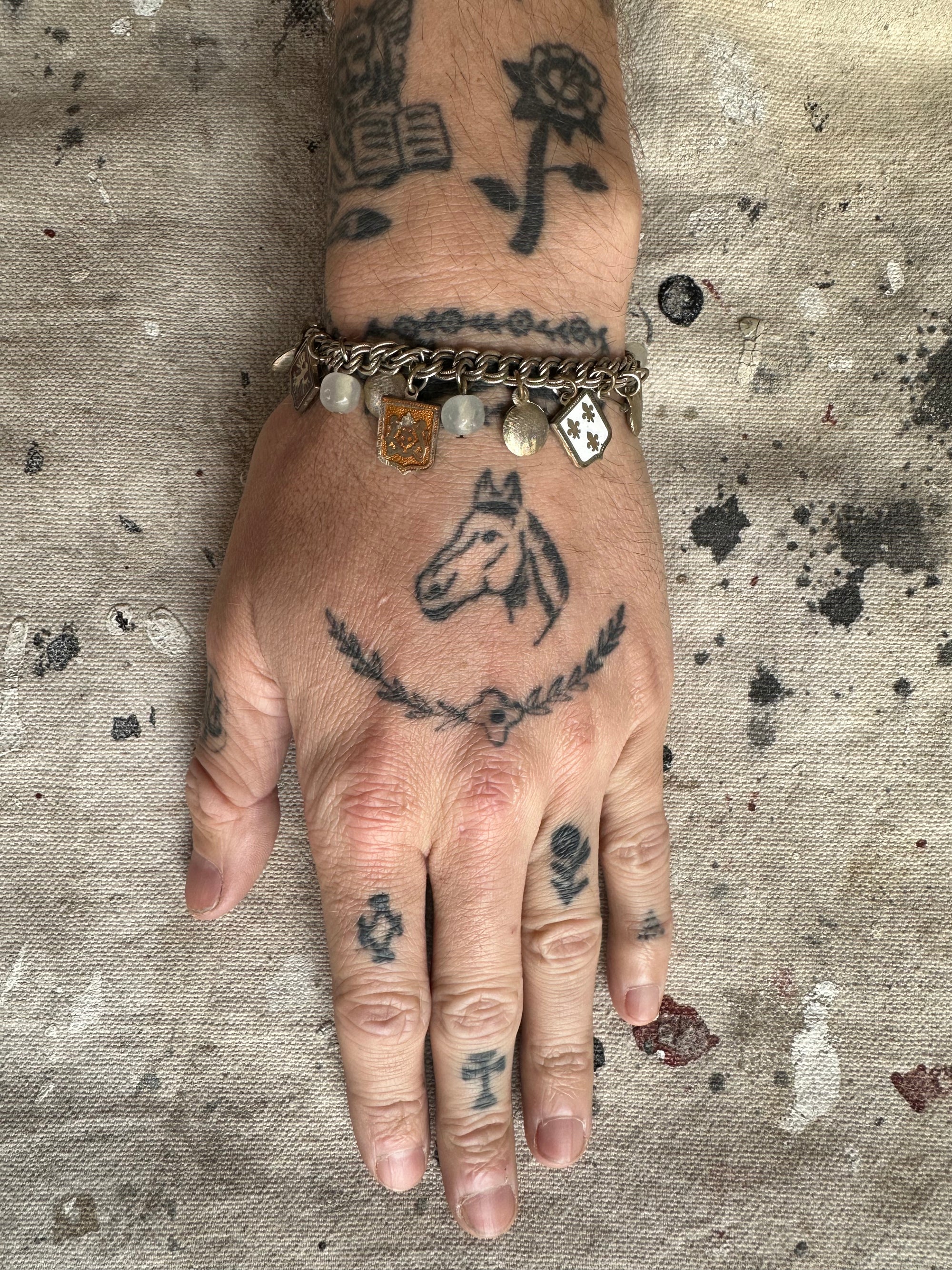 Vintage Crest Charm Bracelet
