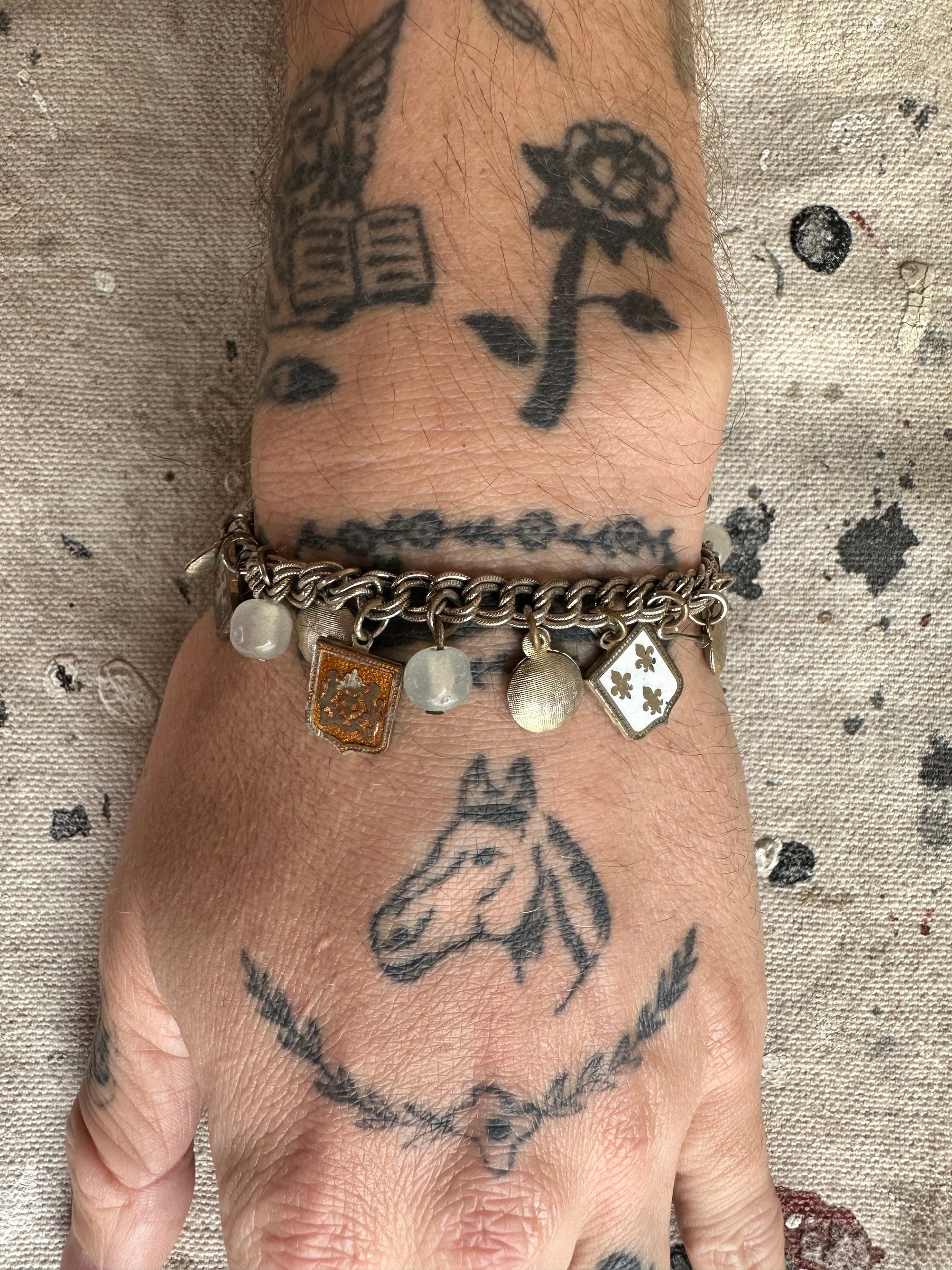 Vintage Crest Charm Bracelet