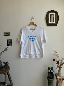 1980s Handle With Care V-Neck Tee (Boxy S/M)