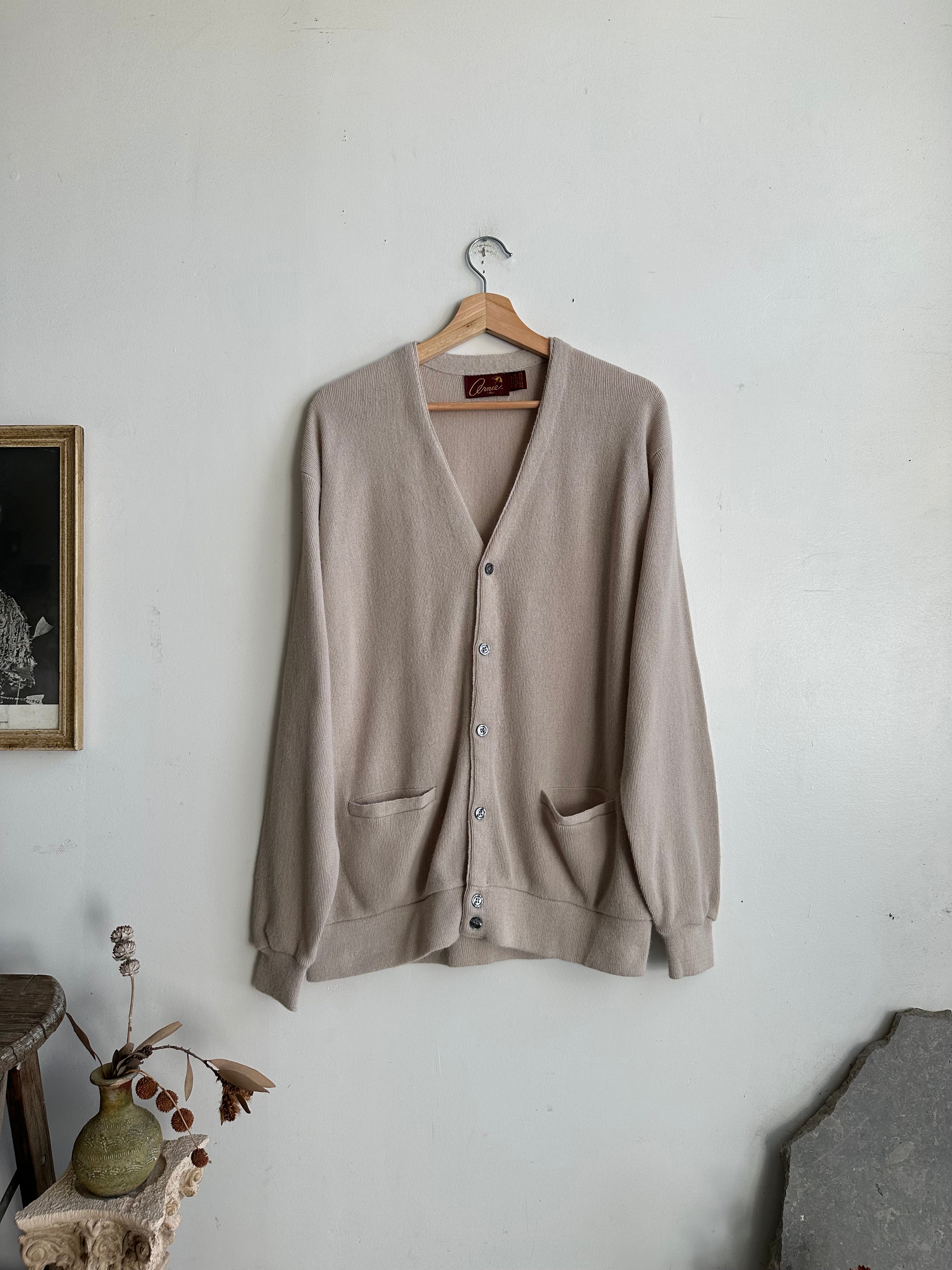 1980s Light Beige Cardigan (M/L)