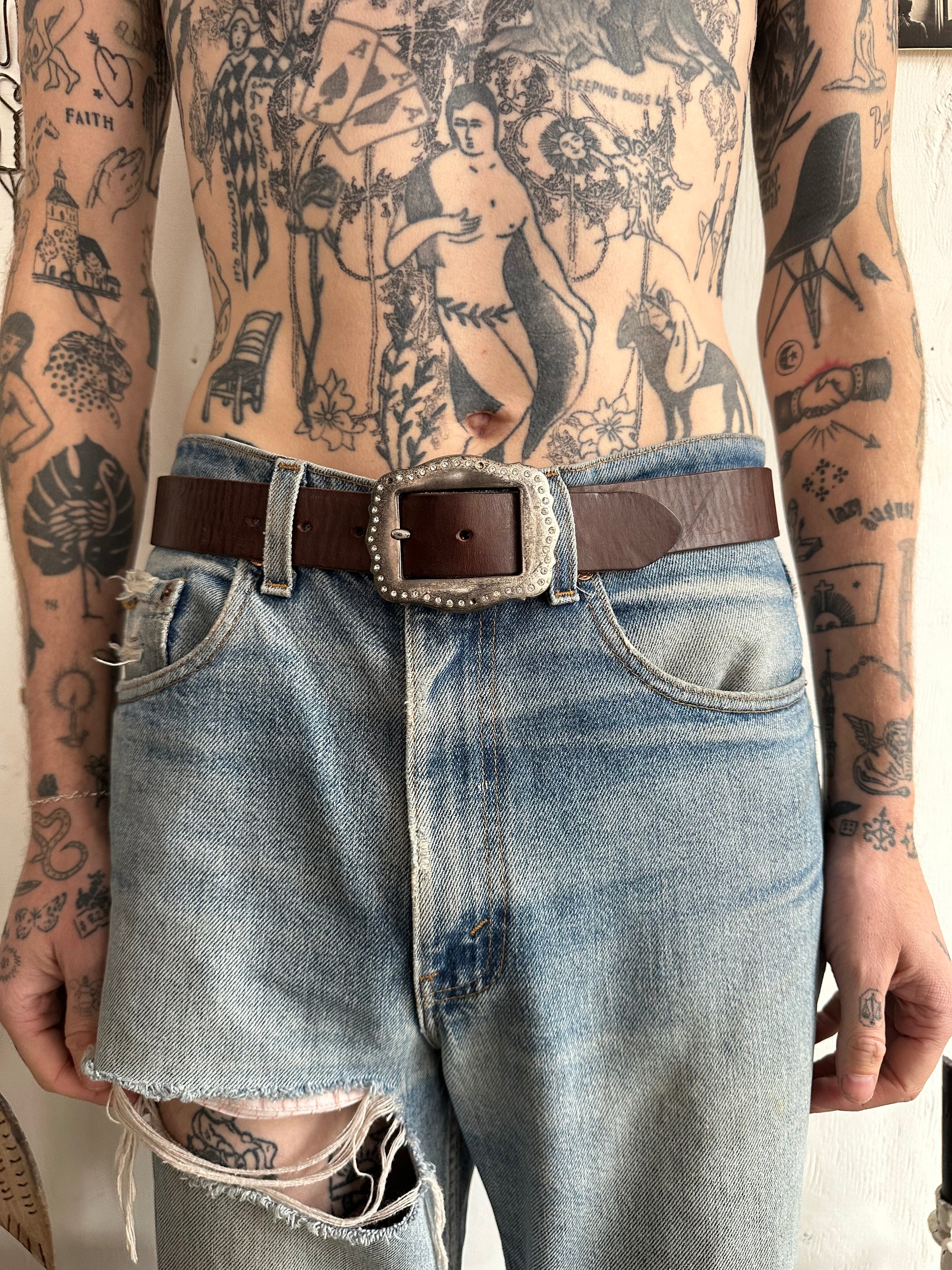 Vintage Made in England Abercrombie & Fitch Leather Belt