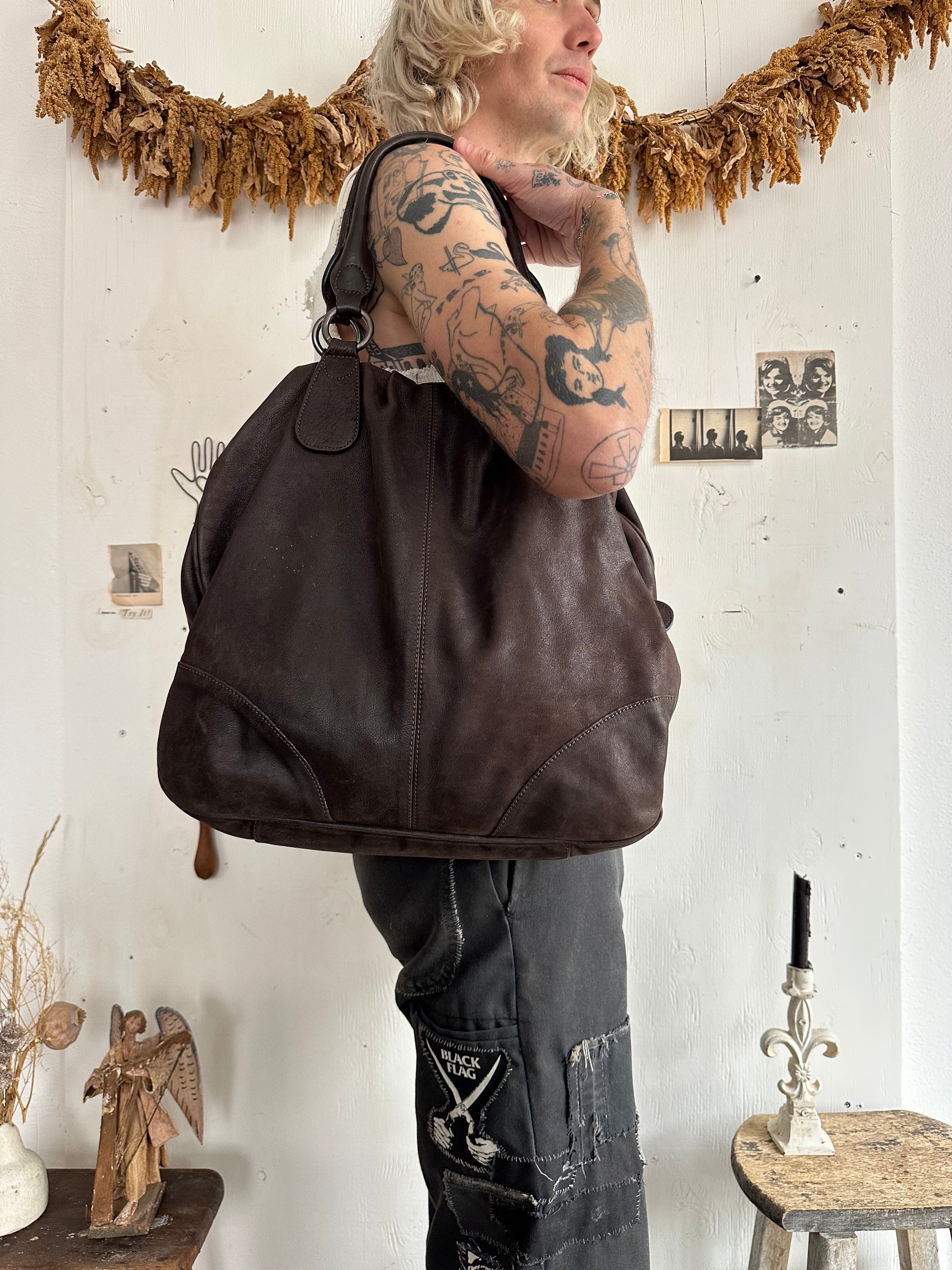 Vintage Brown Leather Bag