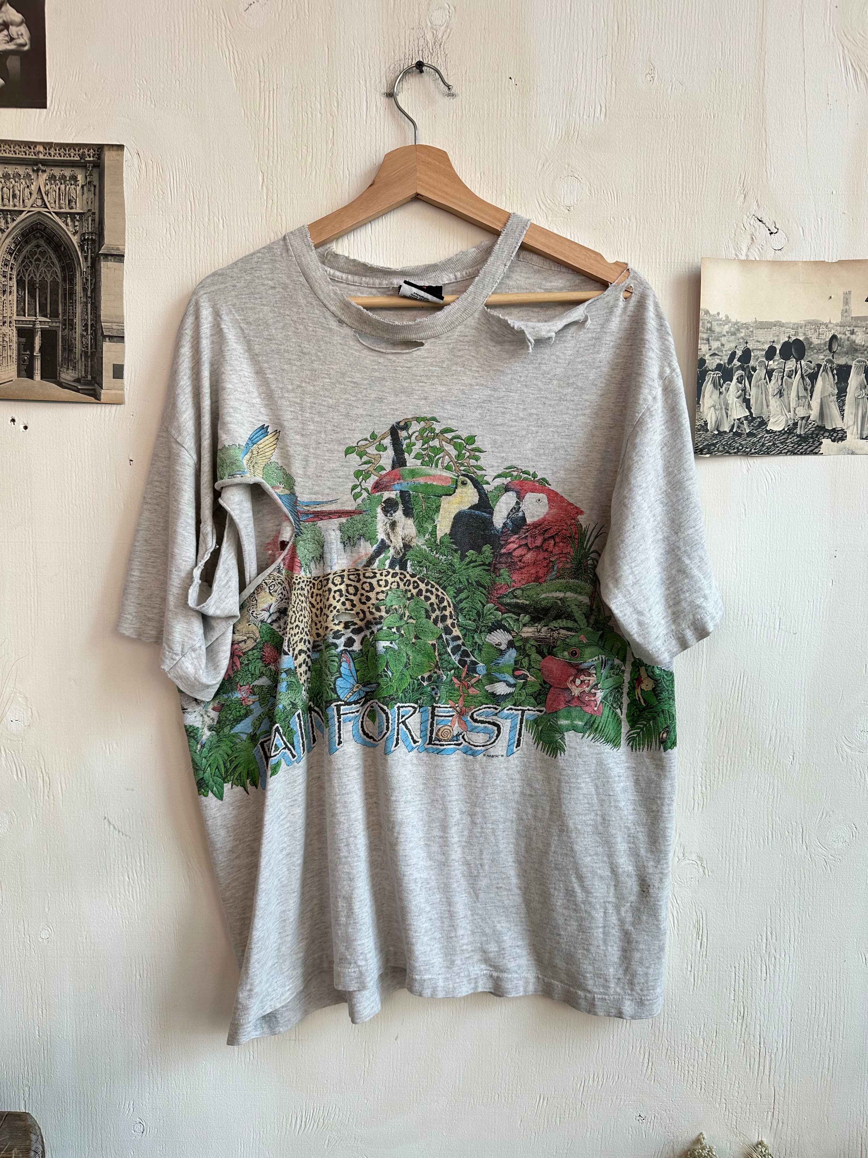1991 Thrashed Rain Forest T-Shirt (XL)