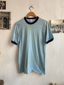 1970s Discolored and Repaired Ringer Tee (L)