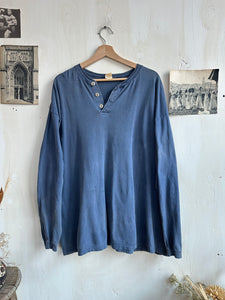 1990s Washed Out Oversized Henley (Boxy XL)