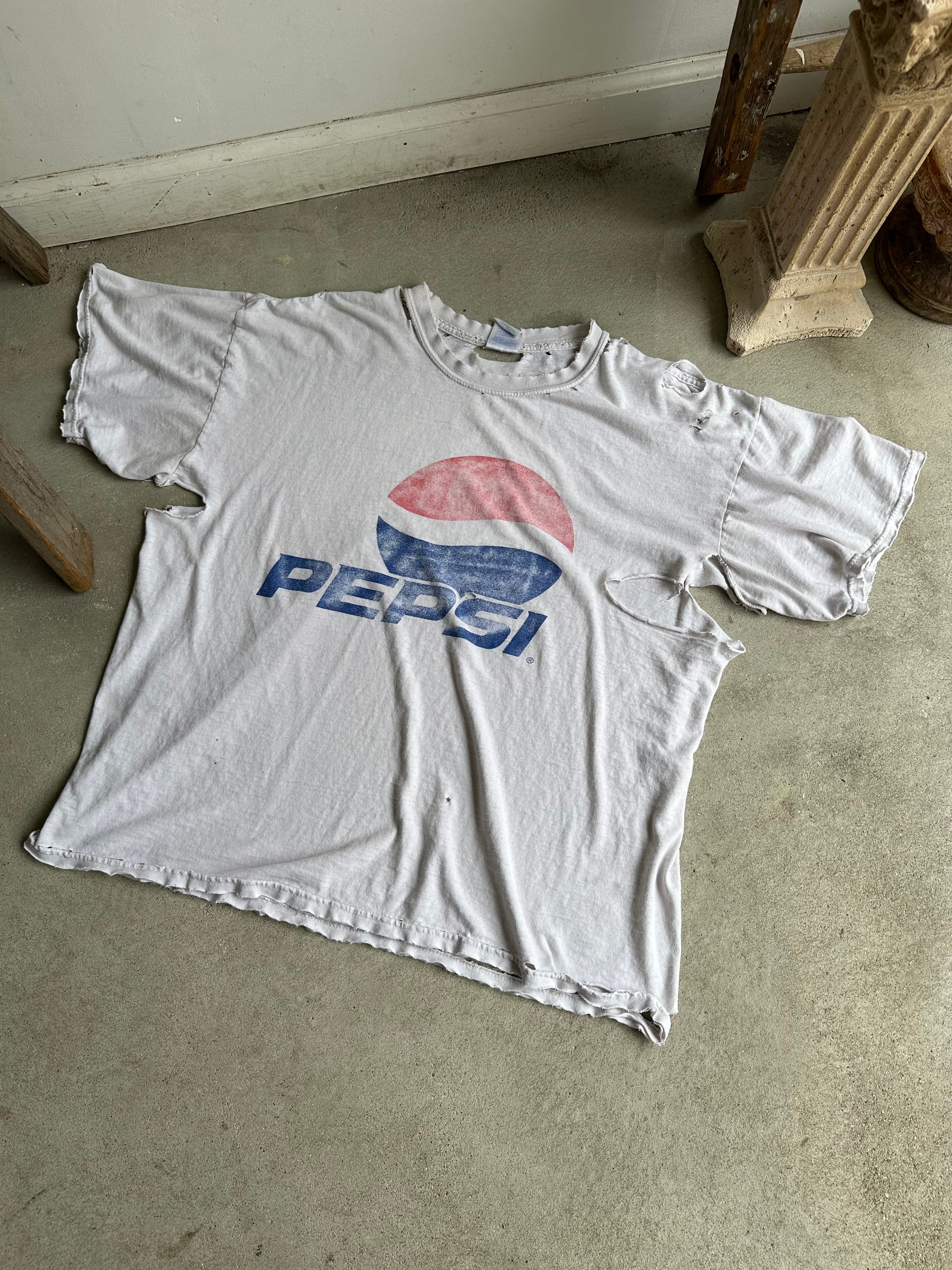 1990s Shredded Pepsi T-Shirt (Boxy XL)