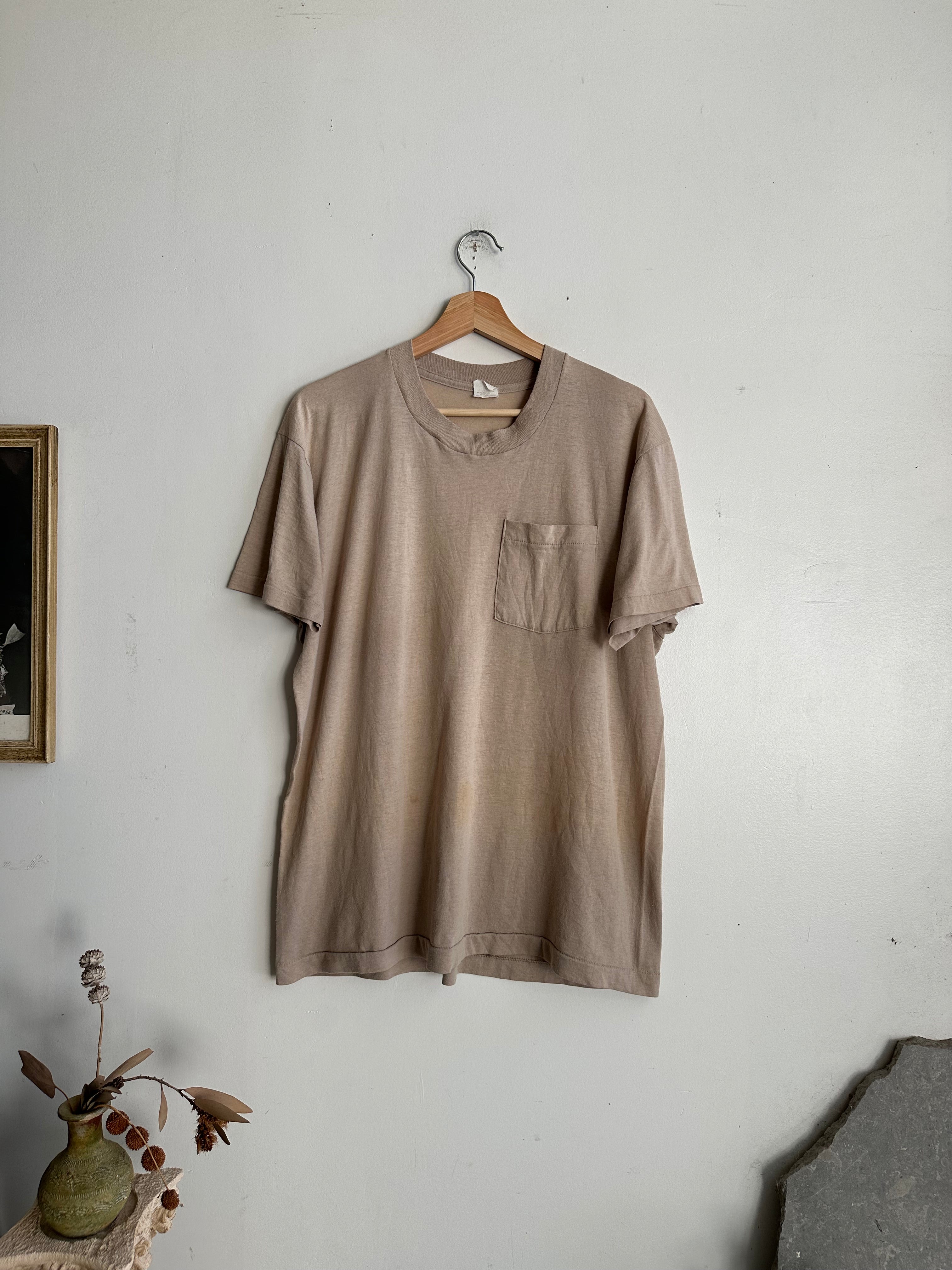 1980s Tan Pocket Tee (XL)