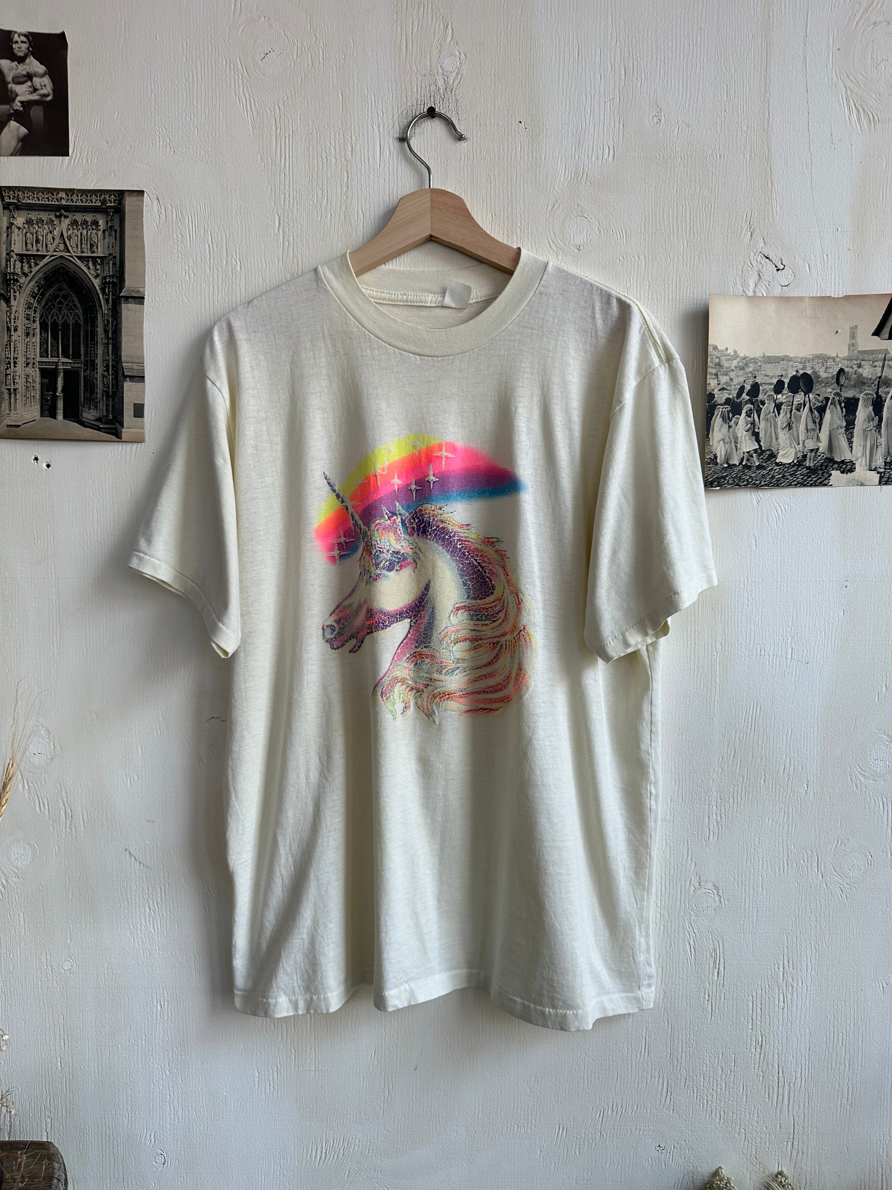 1980s Faded Unicorn T-Shirt (Boxy XL)