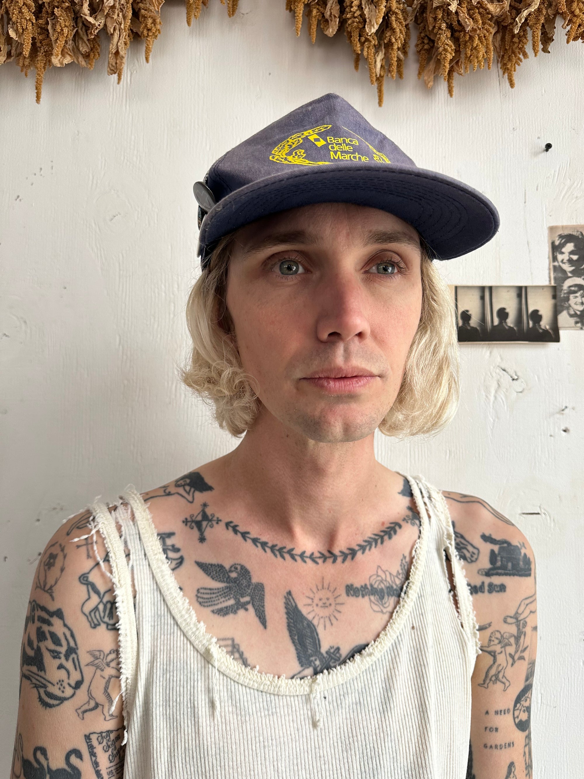 Vintage Banca delle Marche Cap W/ Pins