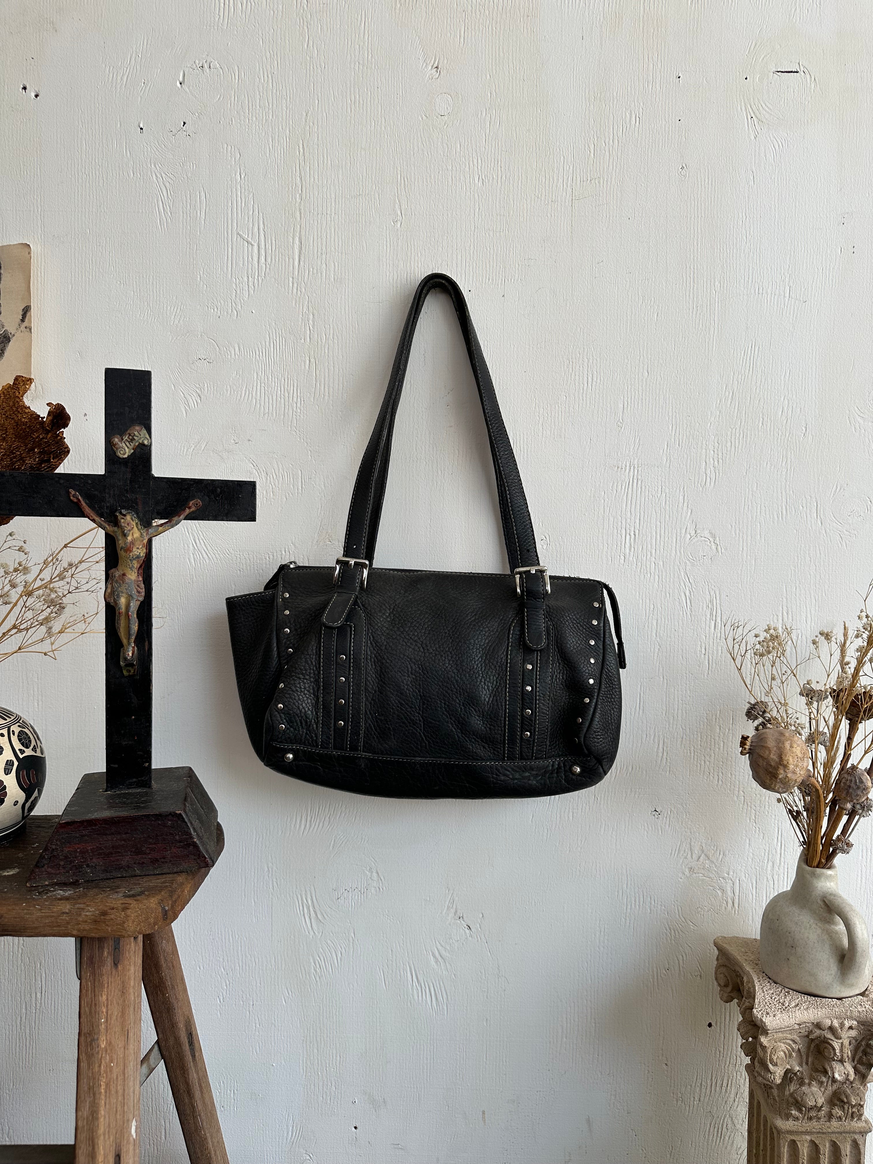 Vintage Studded Leather Bag