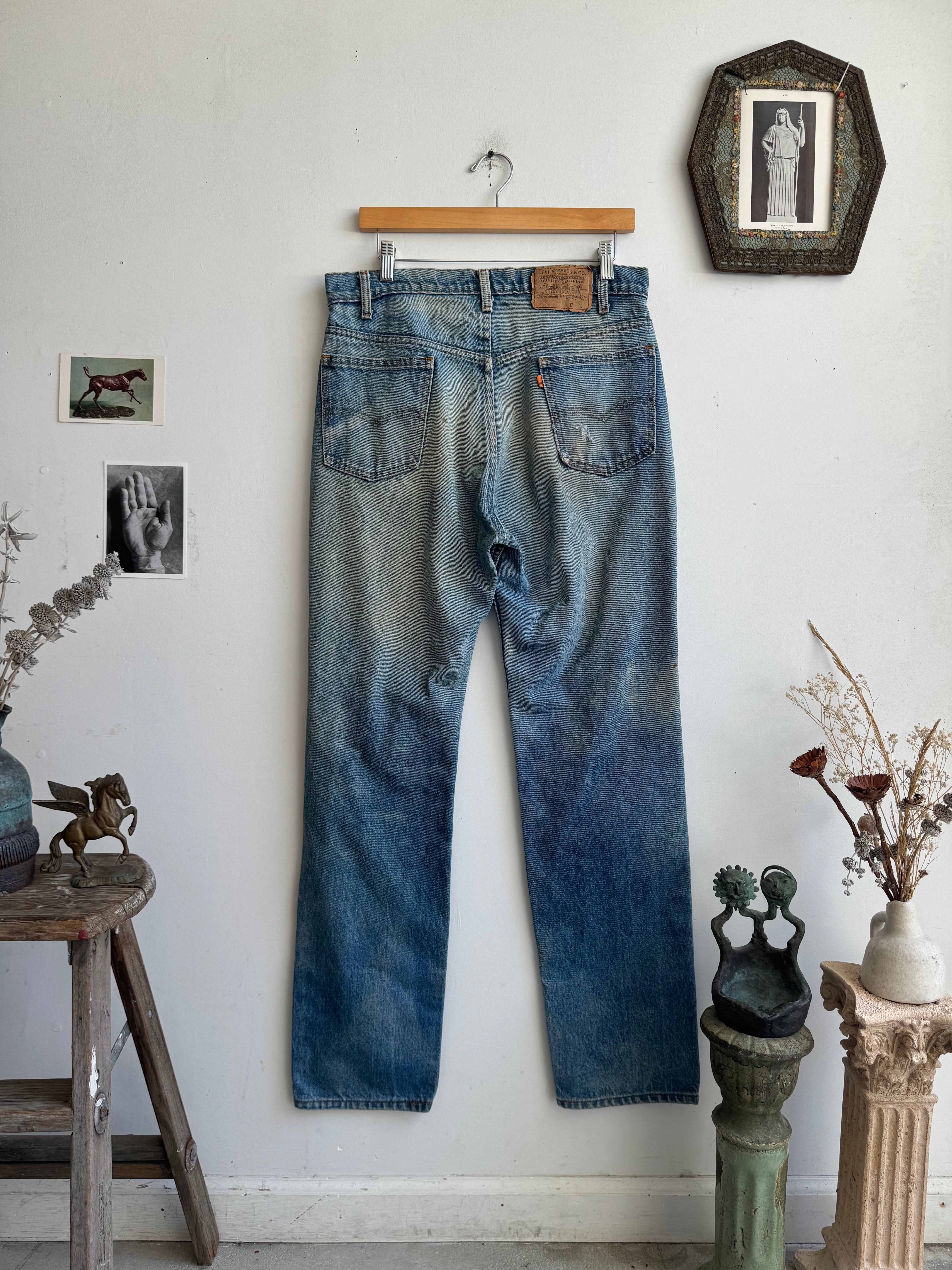 1980s Hand-Repaired Levi’s Orange Tabs 550s (34/31)