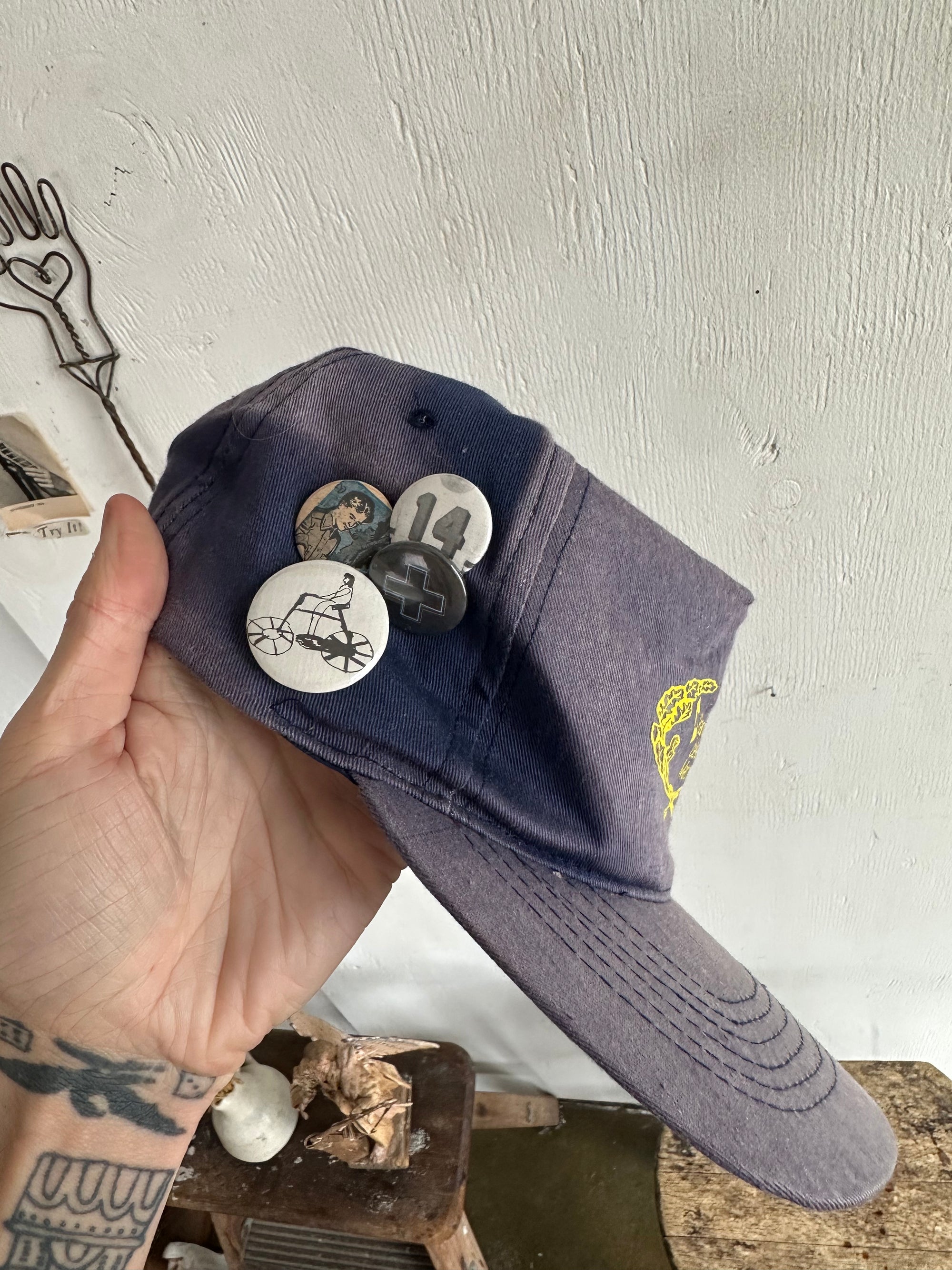 Vintage Banca delle Marche Cap W/ Pins
