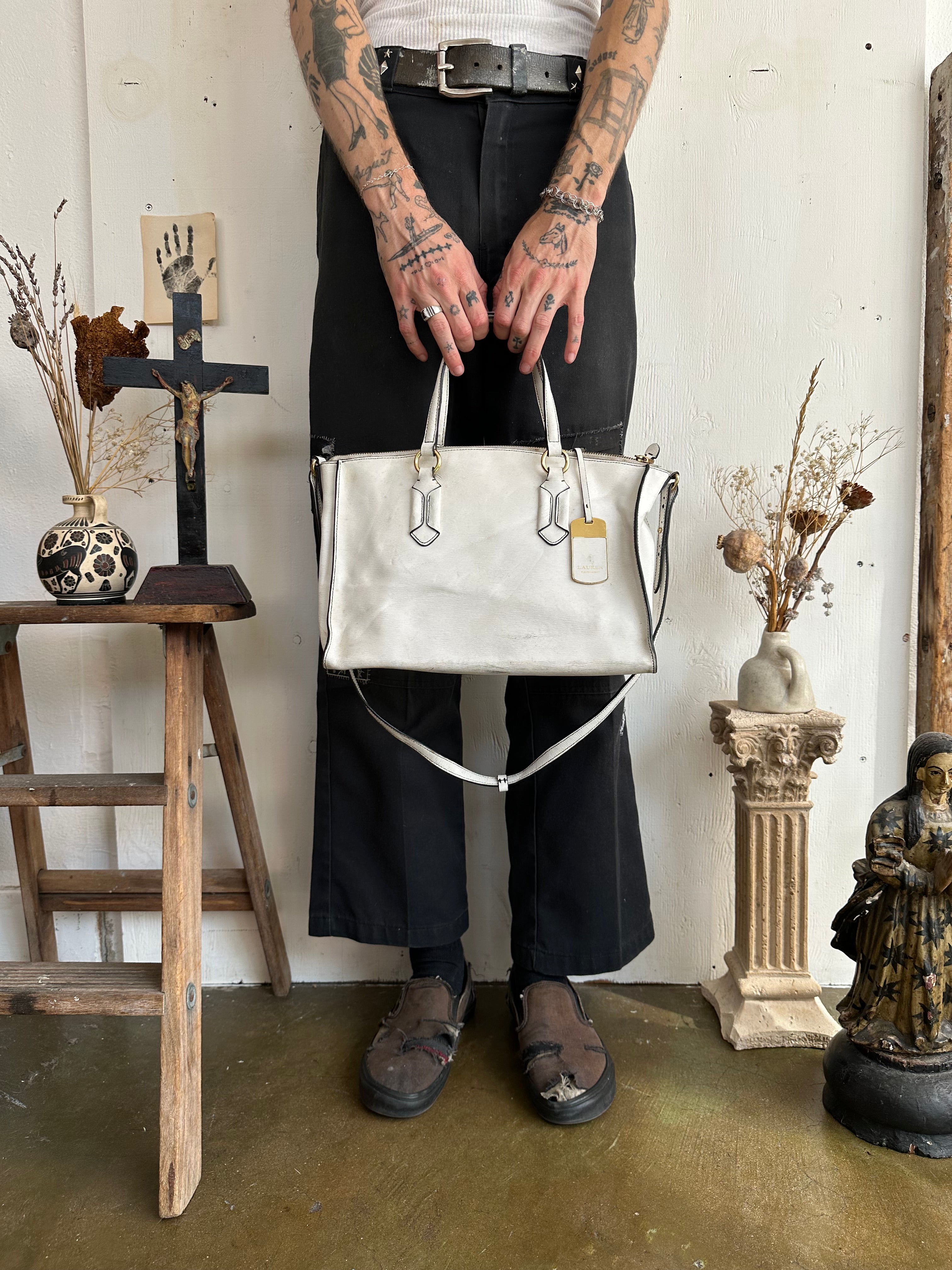1990s Thrashed Ralph Lauren Handbag