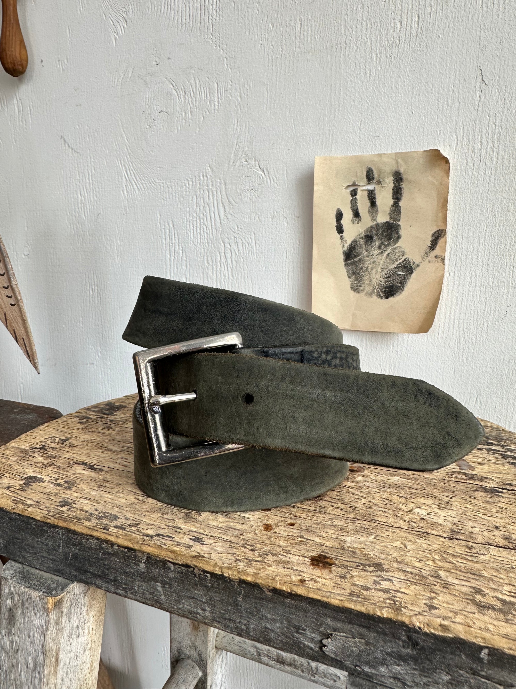 Vintage Faded Slate Grey Belt