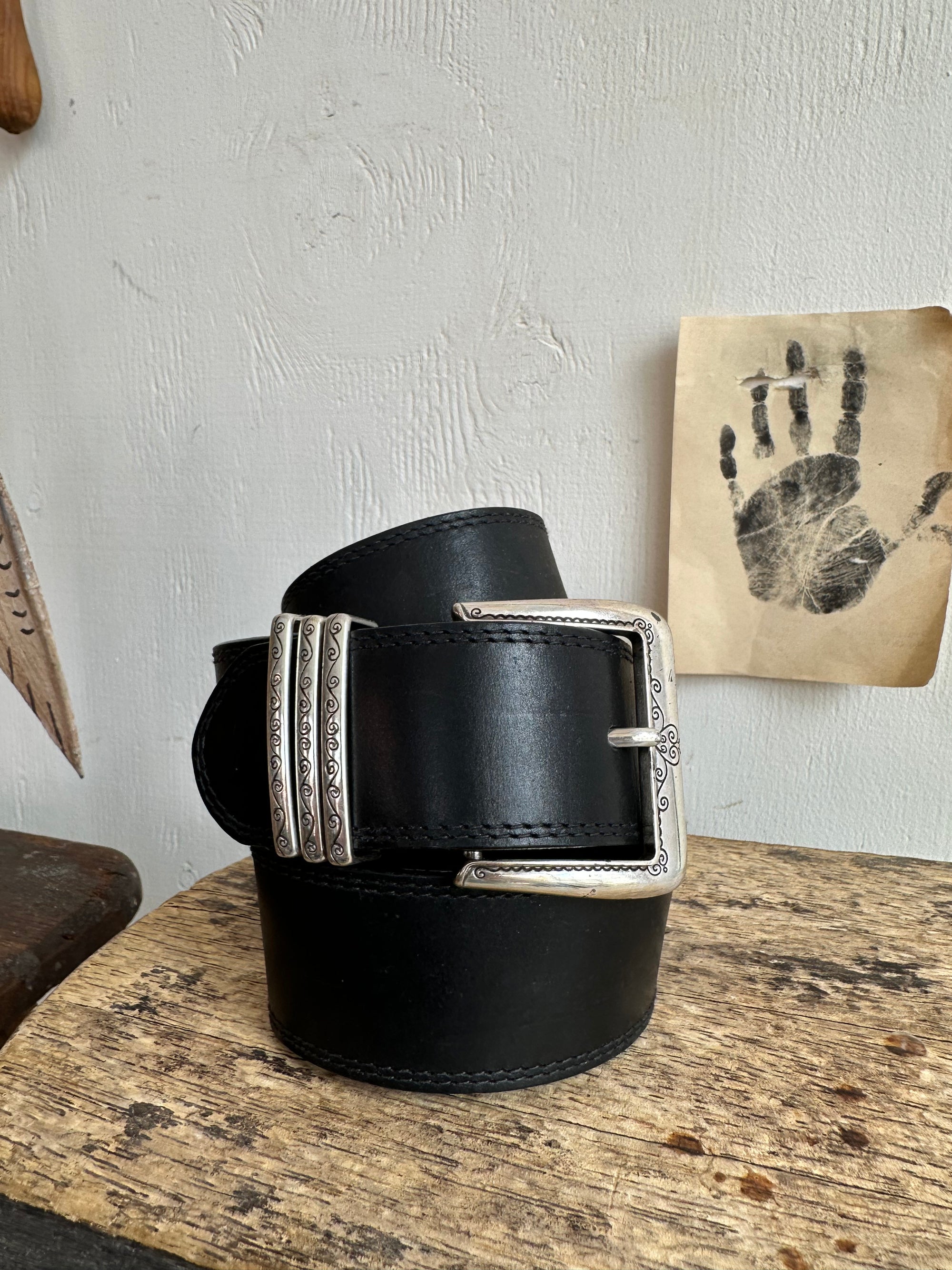 Vintage Thick Brighton Leather Belt