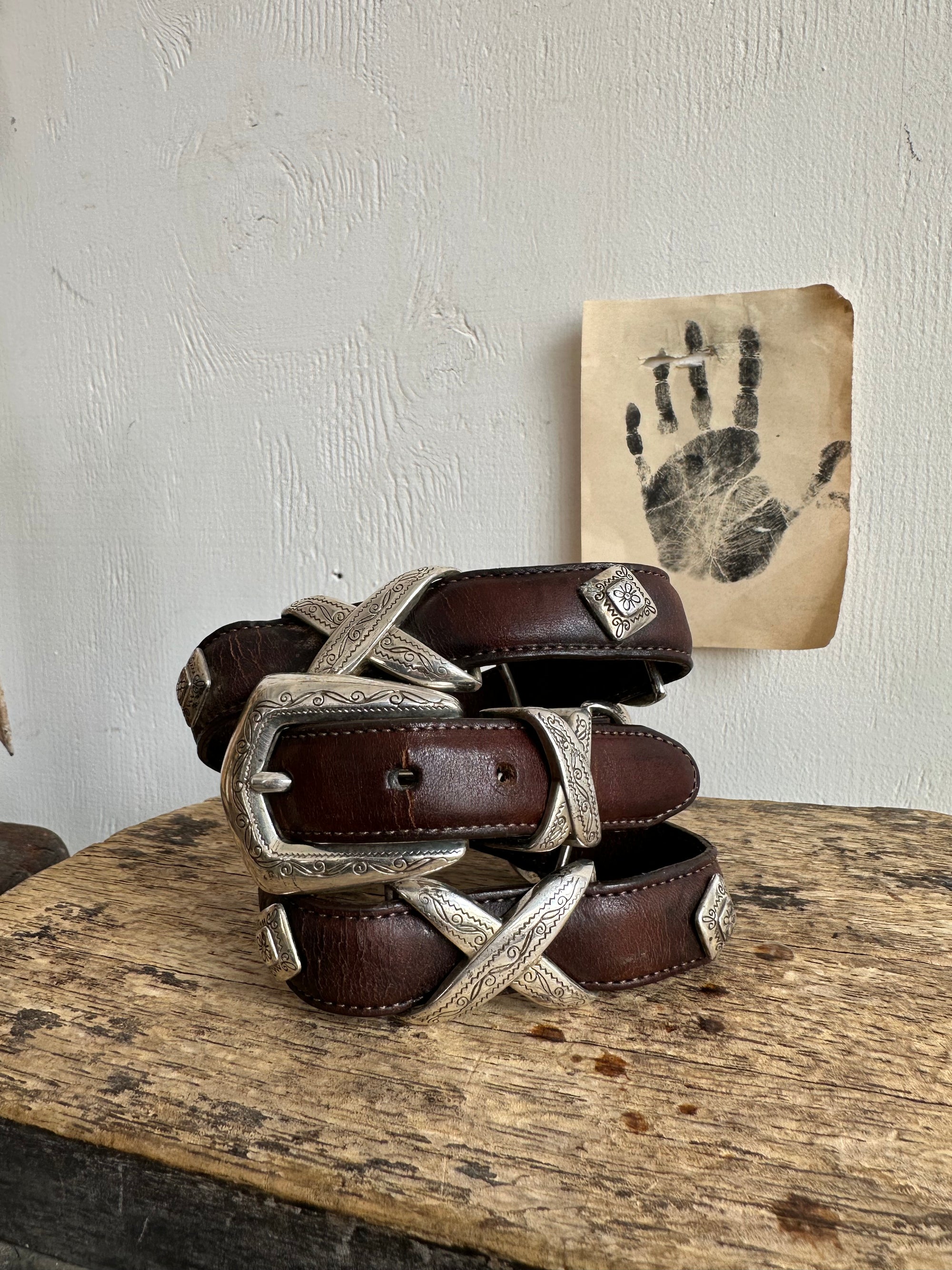 Vintage Brighton Brown Leather Belt
