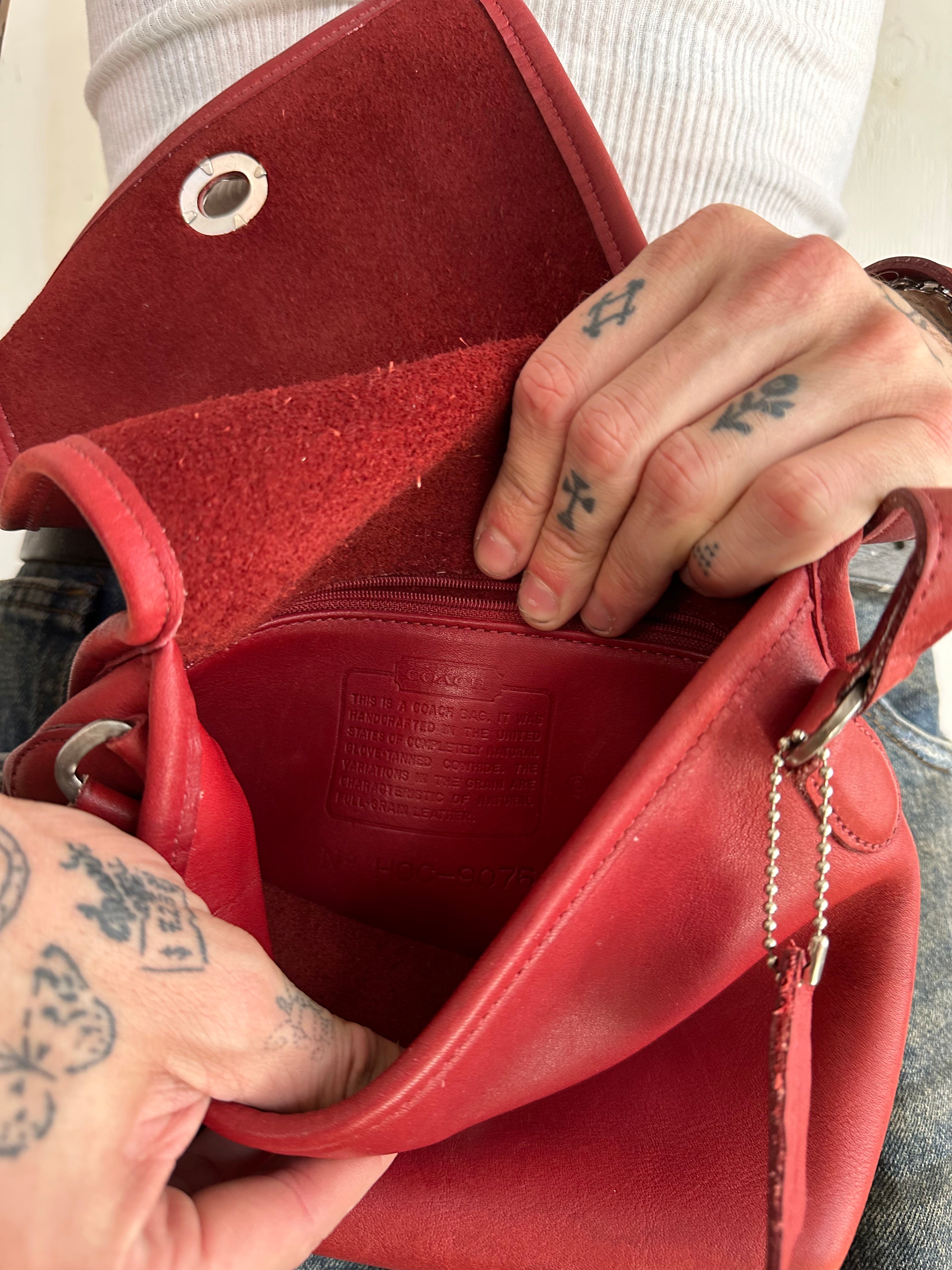 Small Coach Lipstick Red Handbag