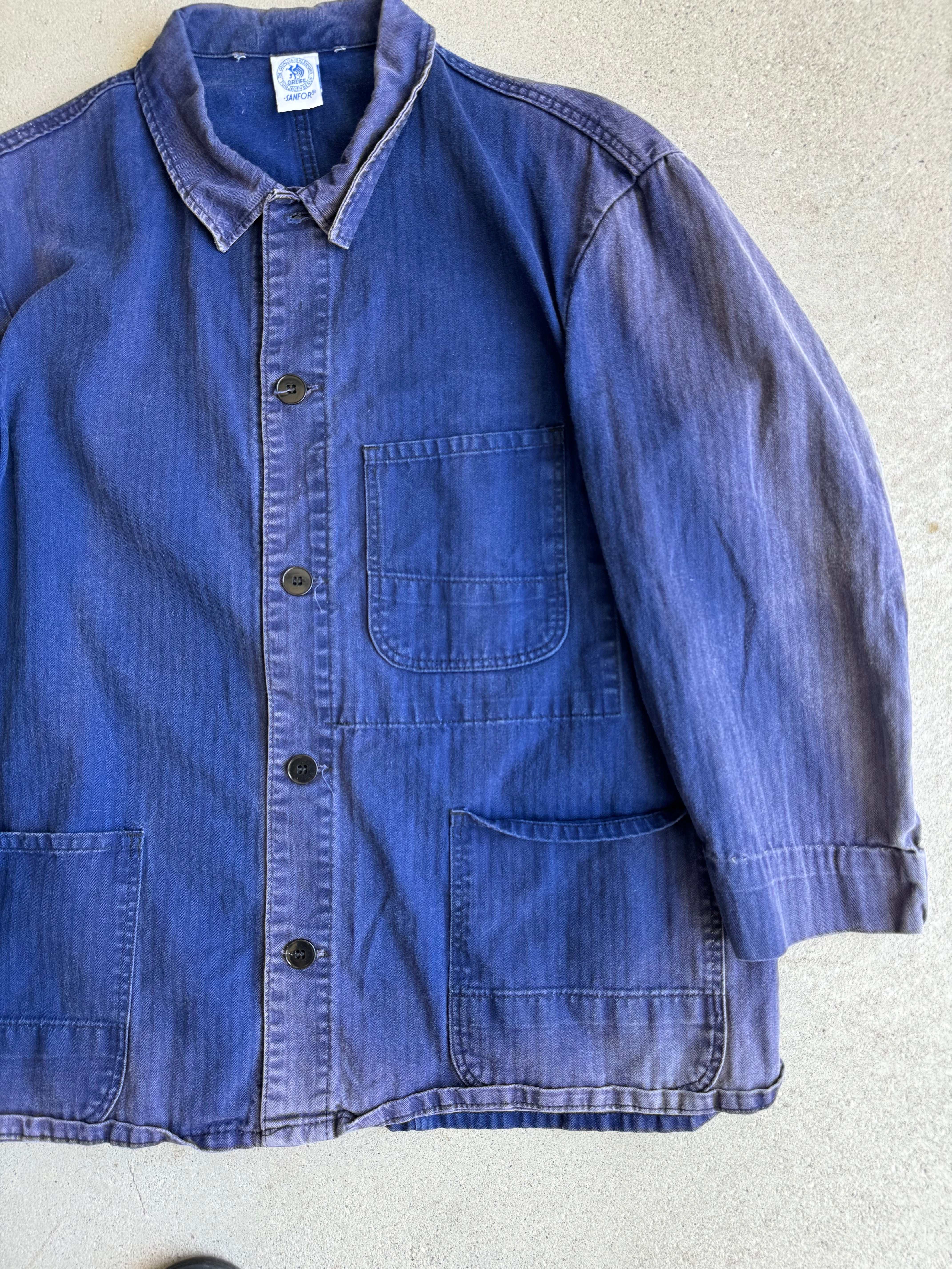 1980s Sunfaded Sanfor Chore Jacket (Boxy L)