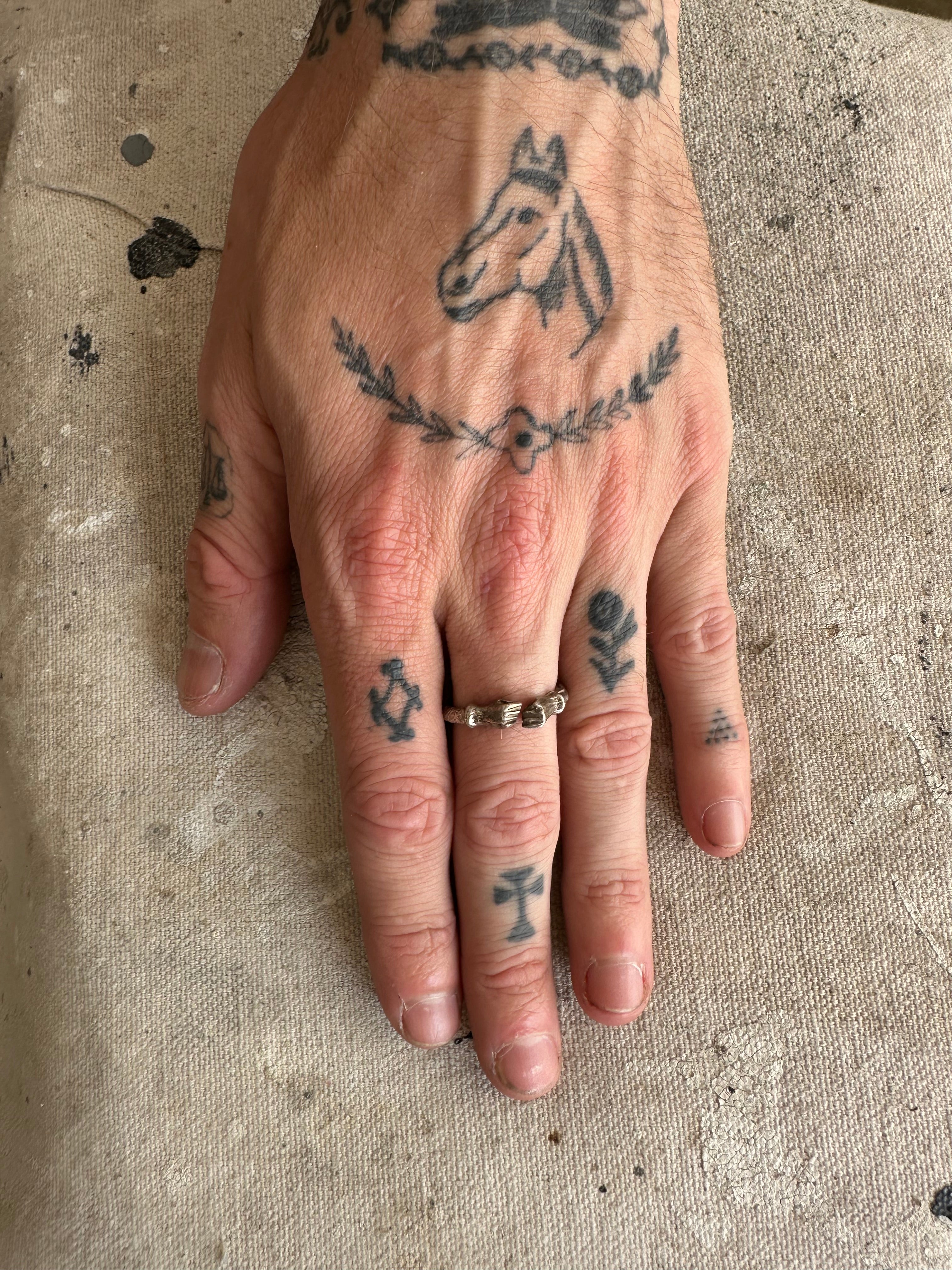 Vintage Silver Fists Ring (8)