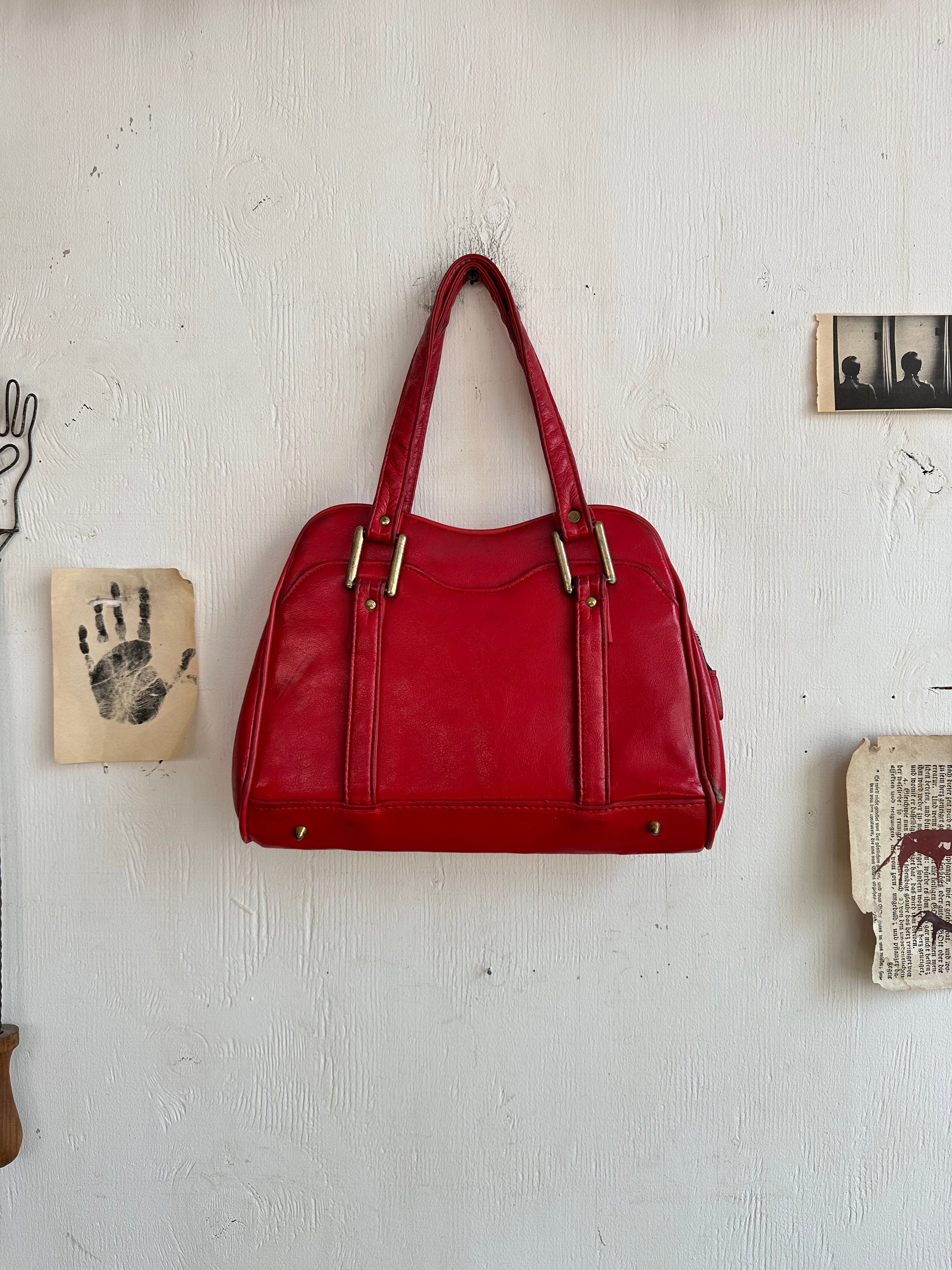 Vintage Red Leather Bag