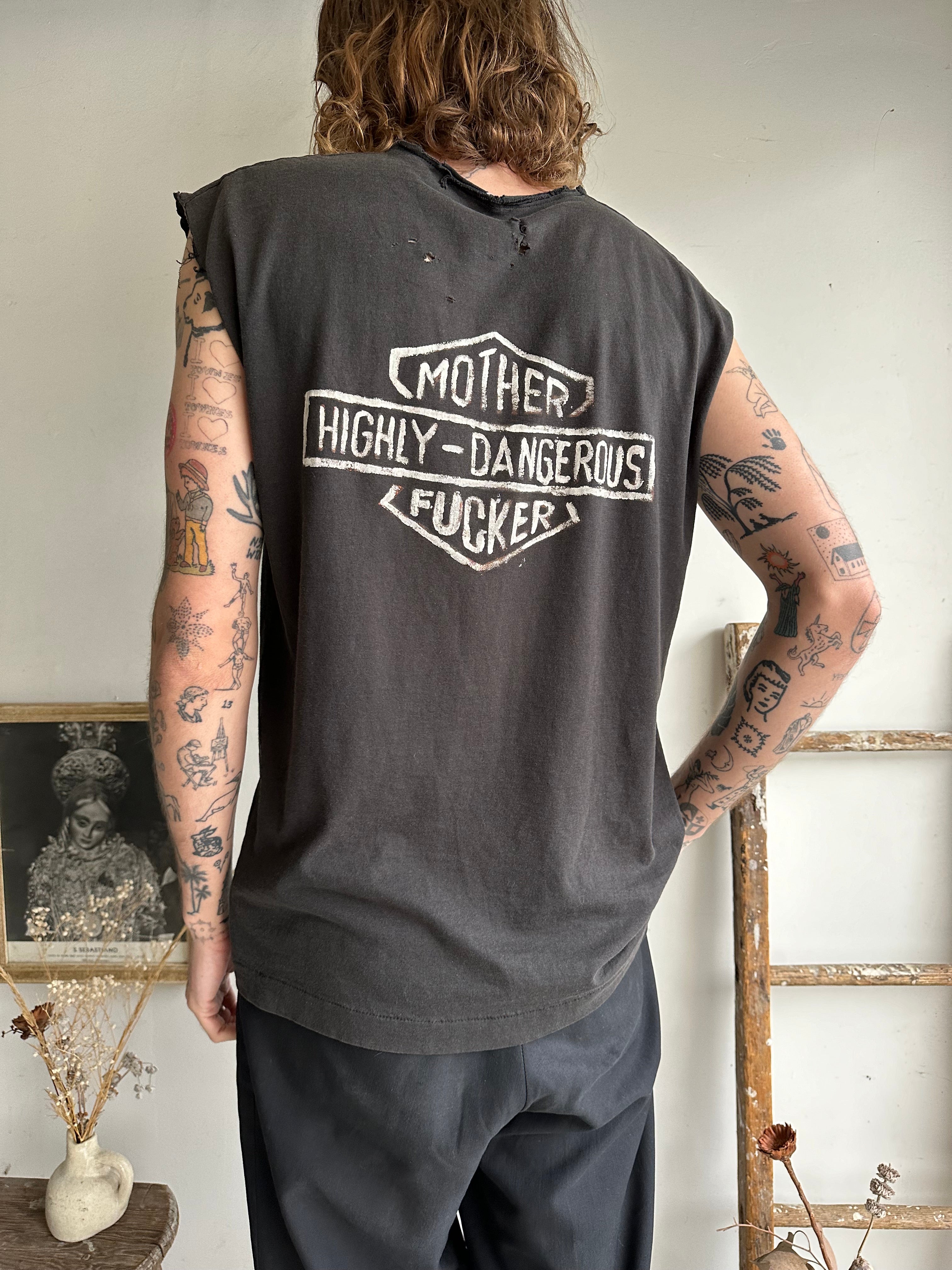 1980s Highly Dangerous Mother Fucker Muscle Tee (L/XL)