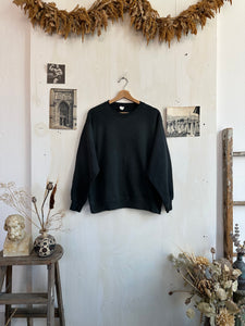 1980s Sun Faded Black Crewneck (Boxy L)