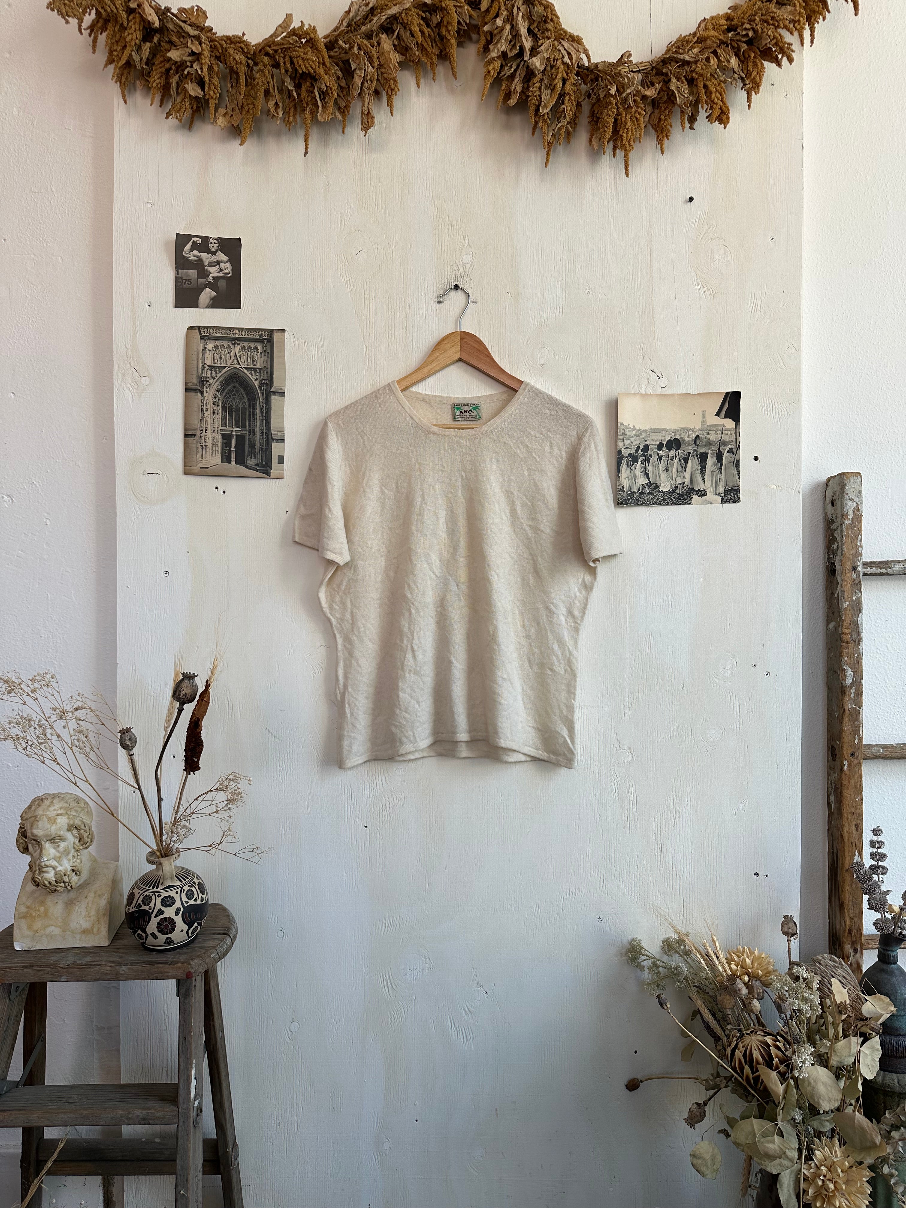 1950s Cashmere T-Shirt (Boxy S/M)