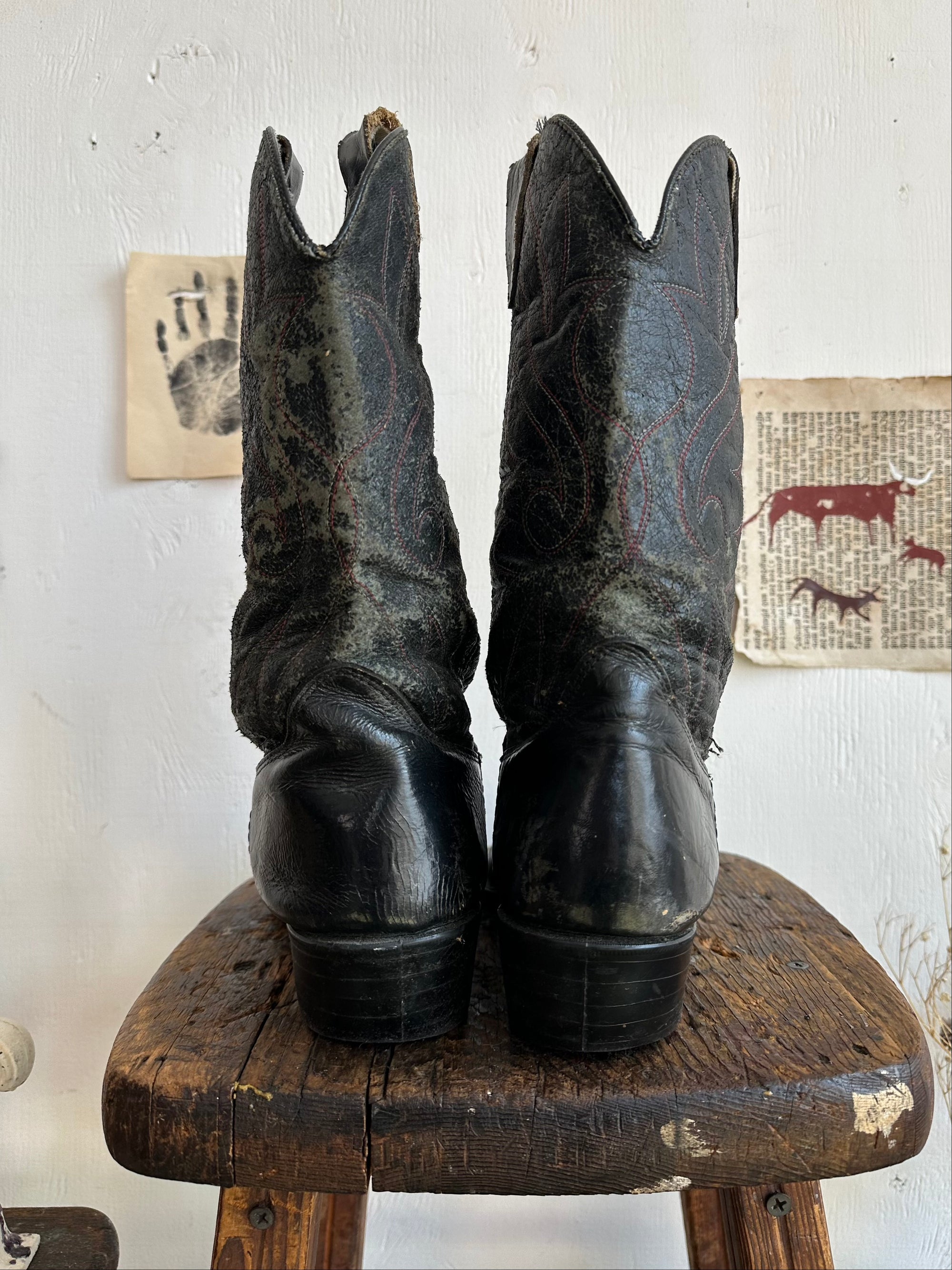 Vintage Well Worn Cowboy Boots