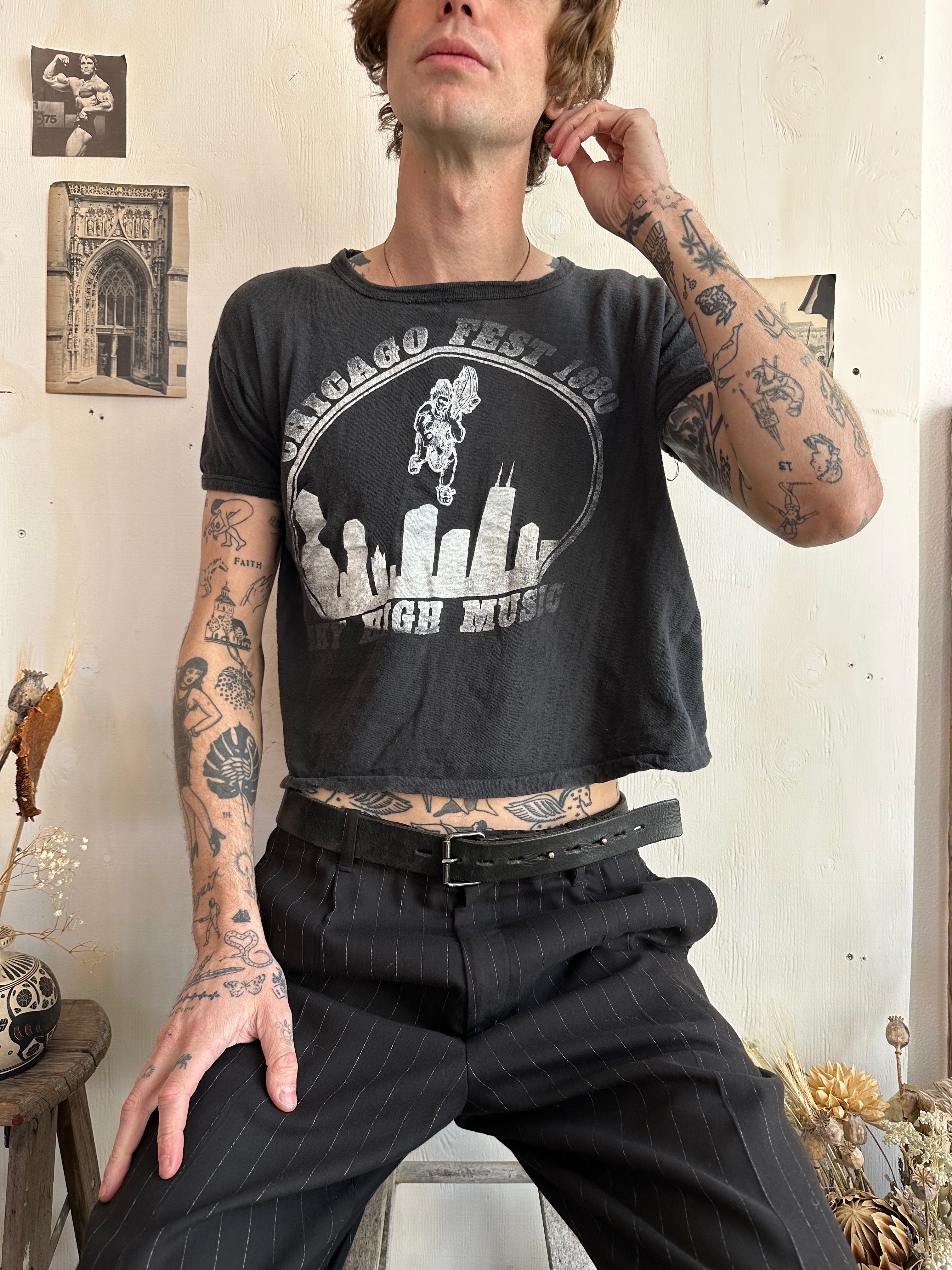 1980 Chicago Music Festival Tee (Boxy S/ Cropped M)