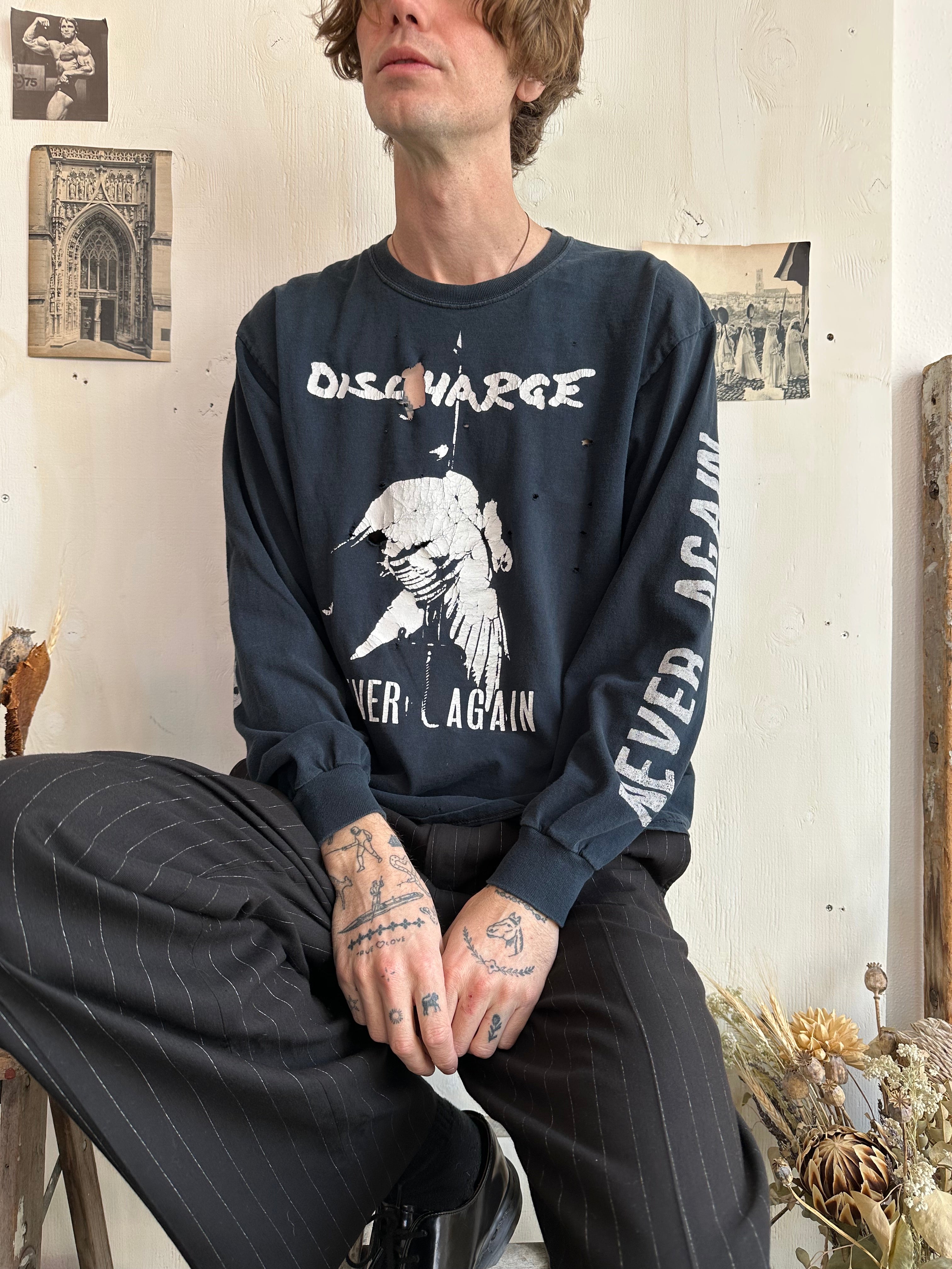 2000s Thrashed Discharge Long Sleeve (XL)