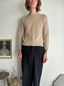 1960s Beige Knit Sweatshirt (S/M)