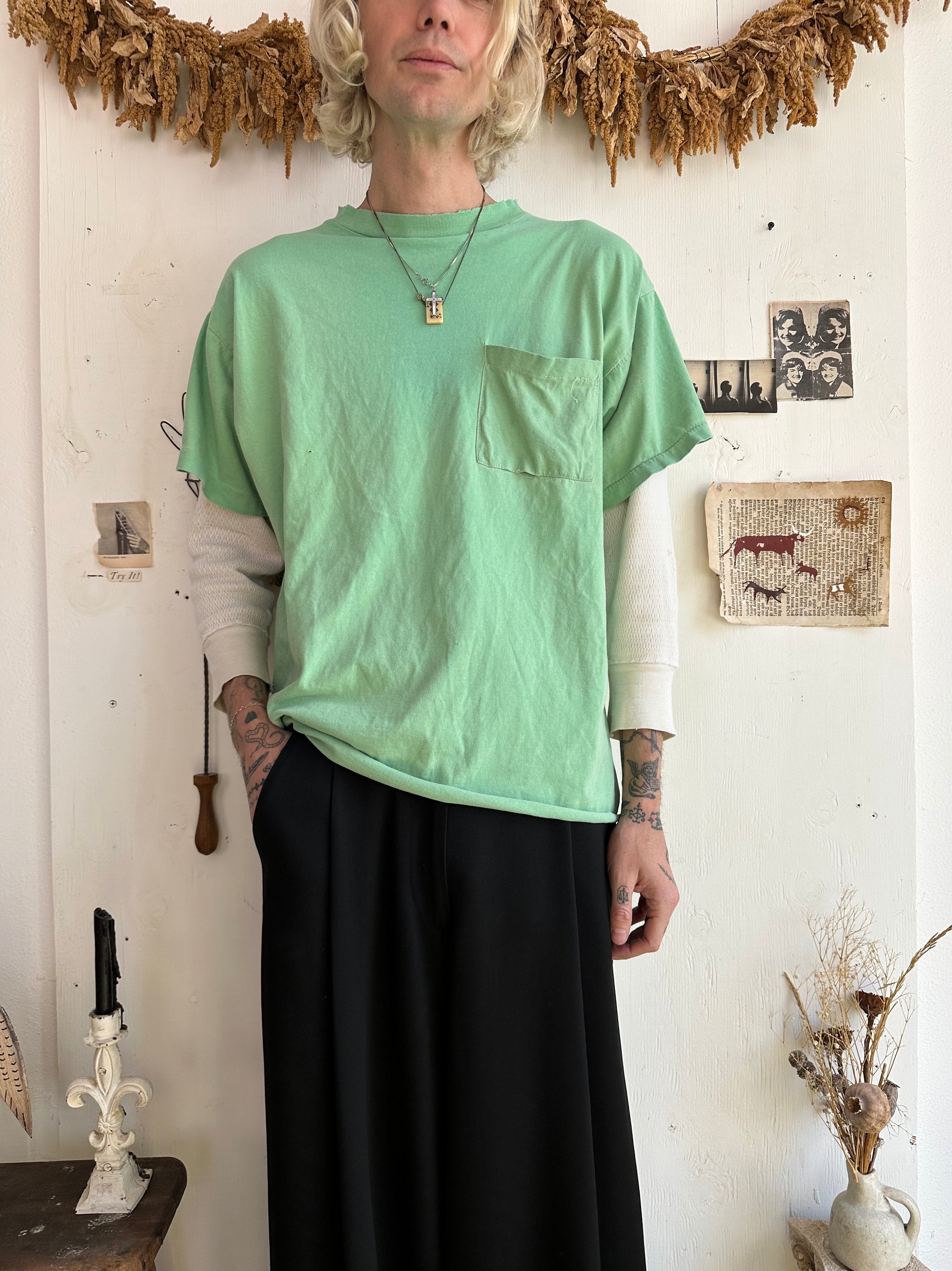 1980s Thrashed Green Blank