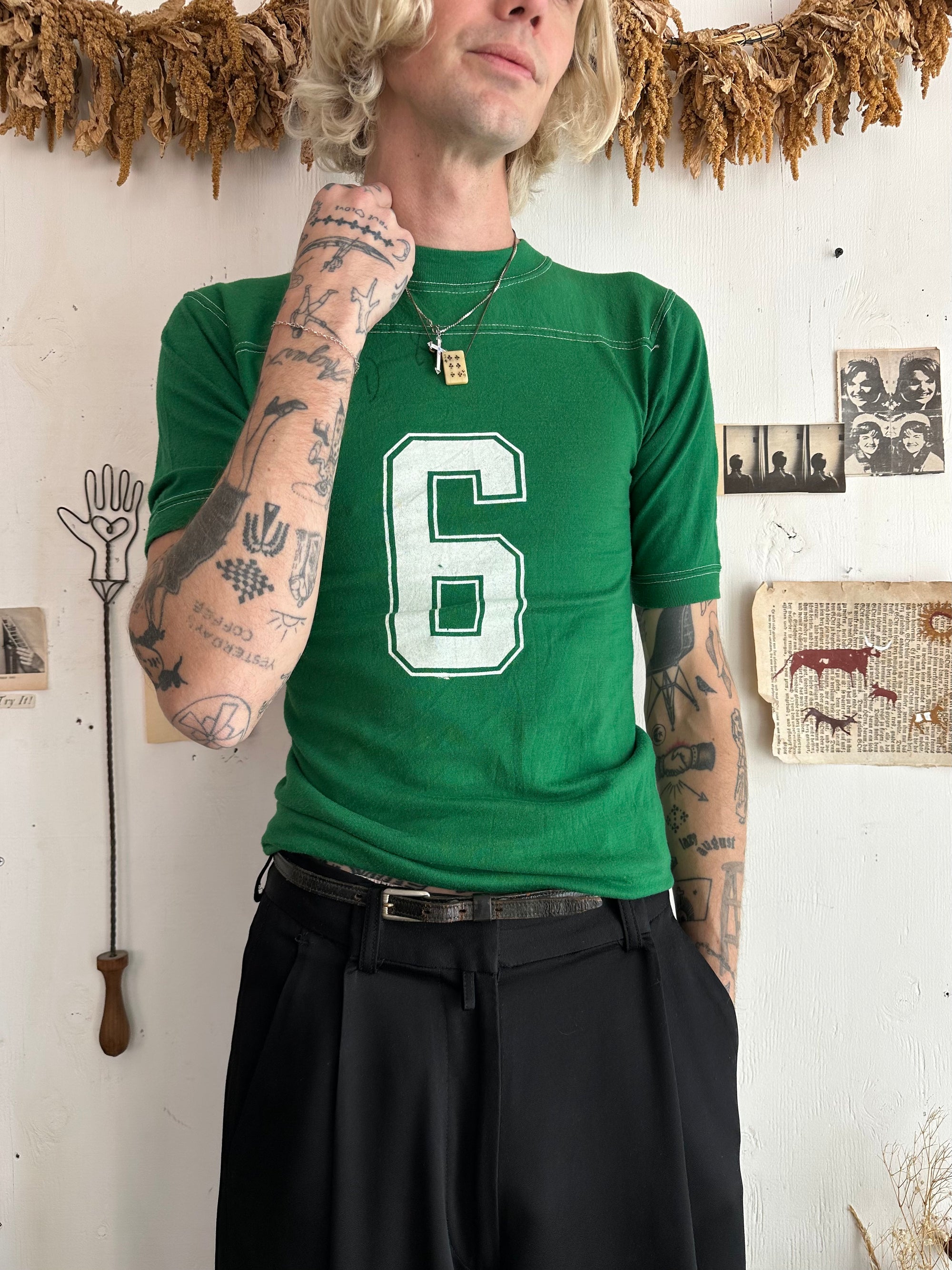 1970s Number 6 Athletic Tee